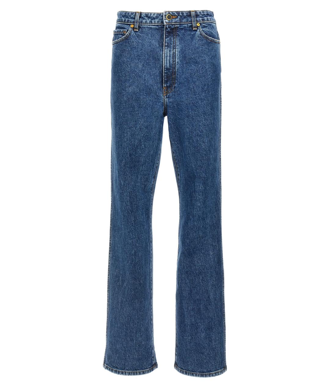 KHAITE Синие хлопковые прямые джинсы, фото 1