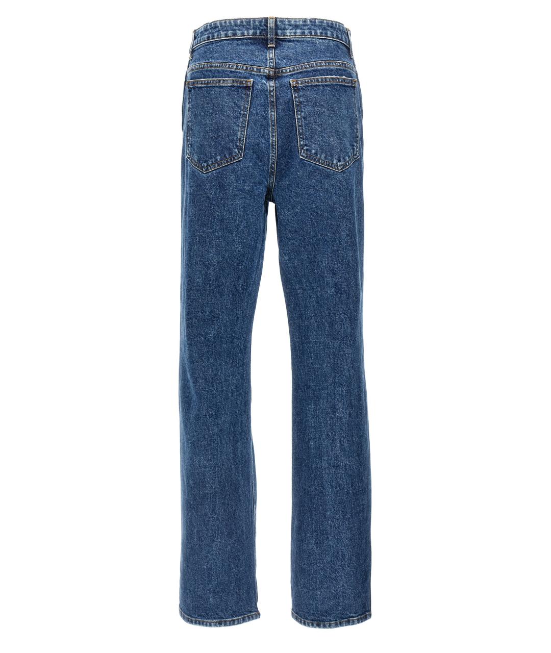 KHAITE Синие хлопковые прямые джинсы, фото 2