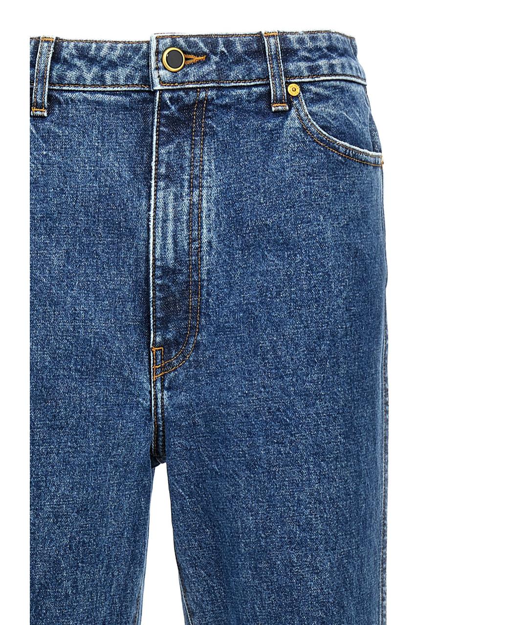 KHAITE Синие хлопковые прямые джинсы, фото 3