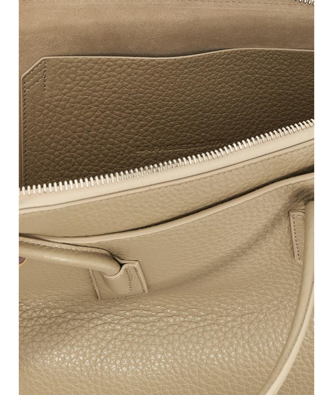 THE ATTICO Бежевая кожаная сумка тоут, фото 4