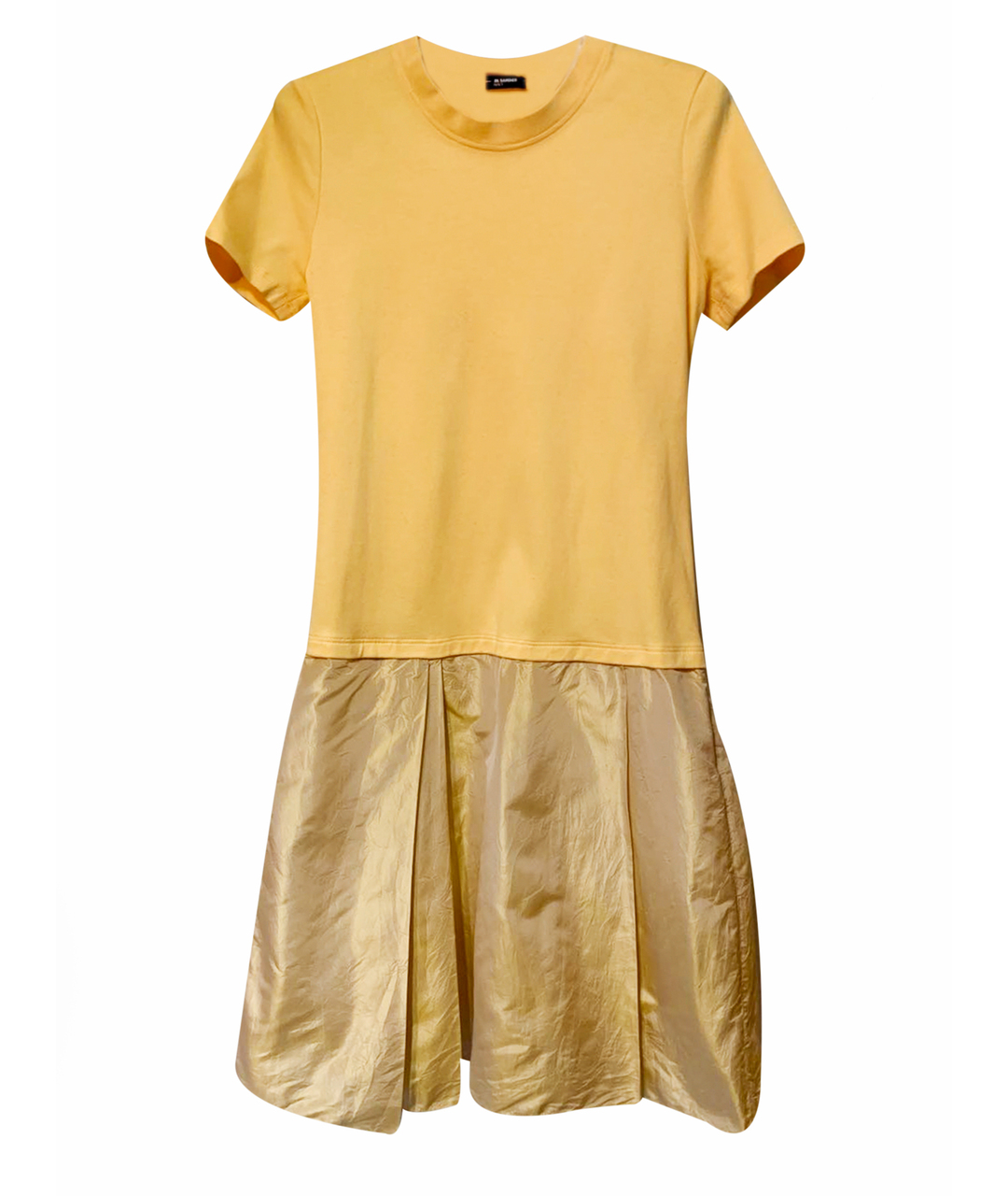 JIL SANDER NAVY Золотое хлопковое повседневное платье, фото 1
