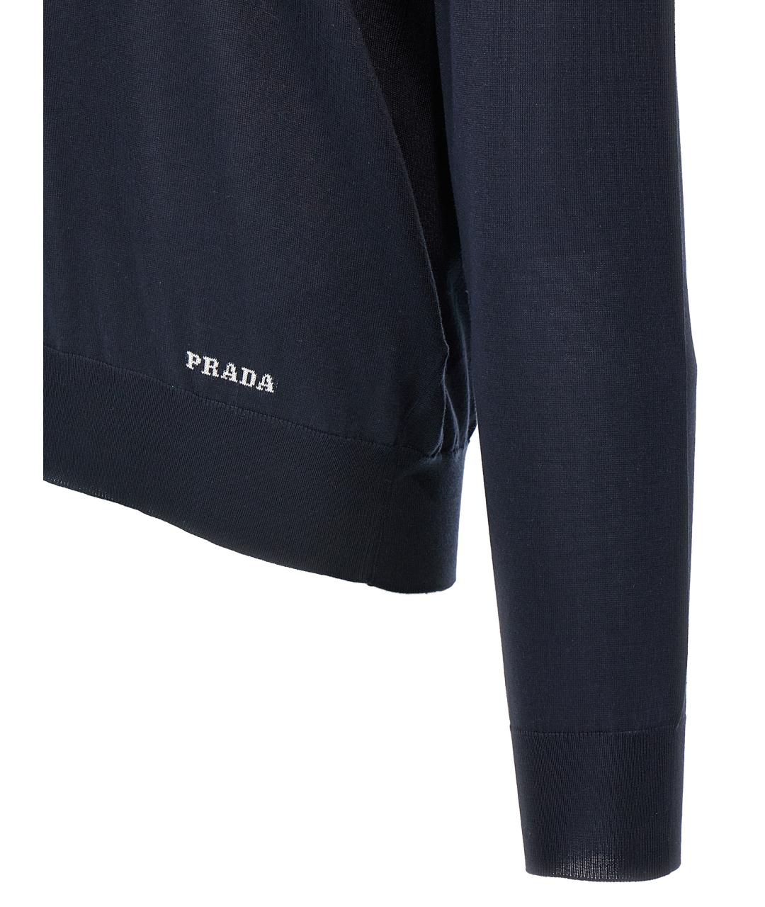 PRADA Синий шелковый джемпер / свитер, фото 4