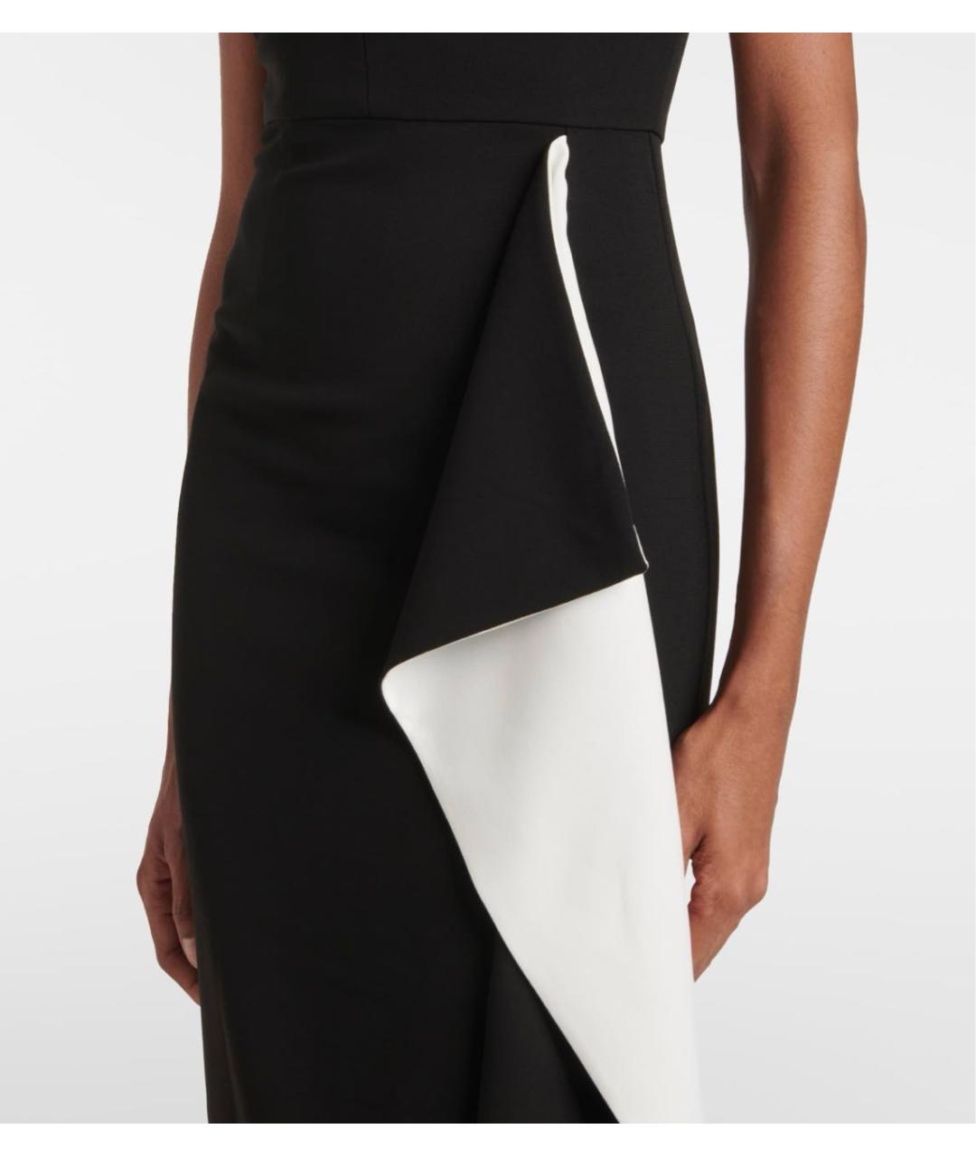 ROLAND MOURET Черное ацетатное коктейльное платье, фото 4