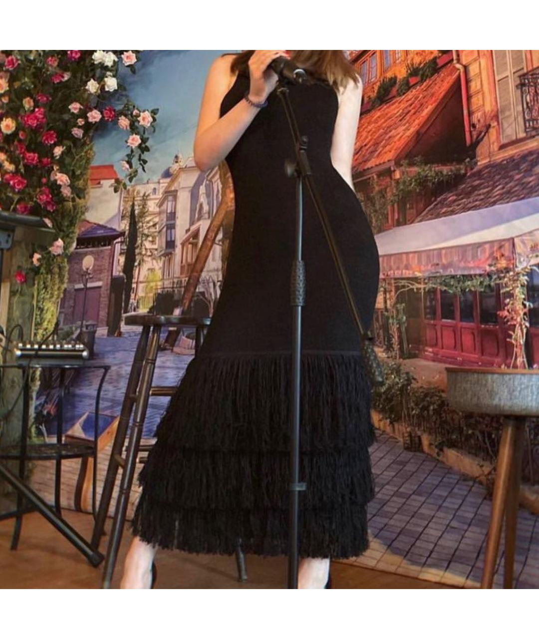 12 STOREEZ Черное льняное вечернее платье, фото 3