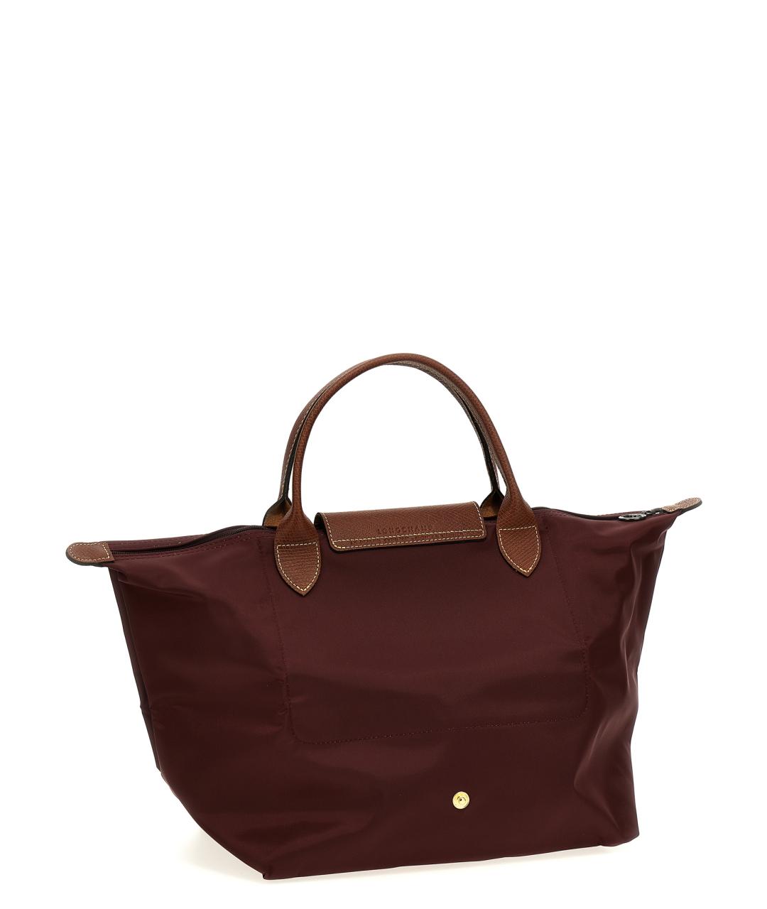 LONGCHAMP Бордовая синтетическая сумка тоут, фото 2