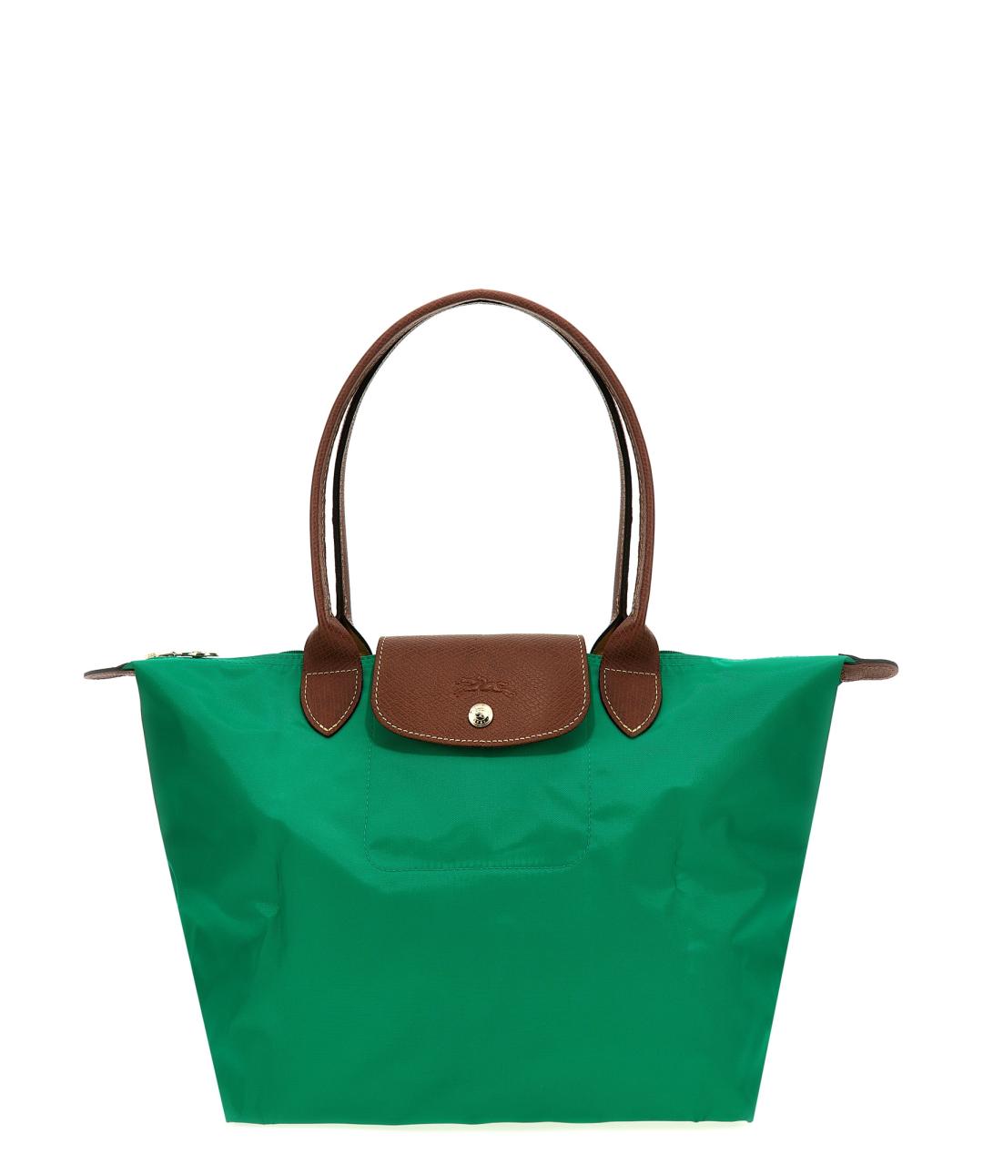 LONGCHAMP Зеленая синтетическая сумка тоут, фото 1