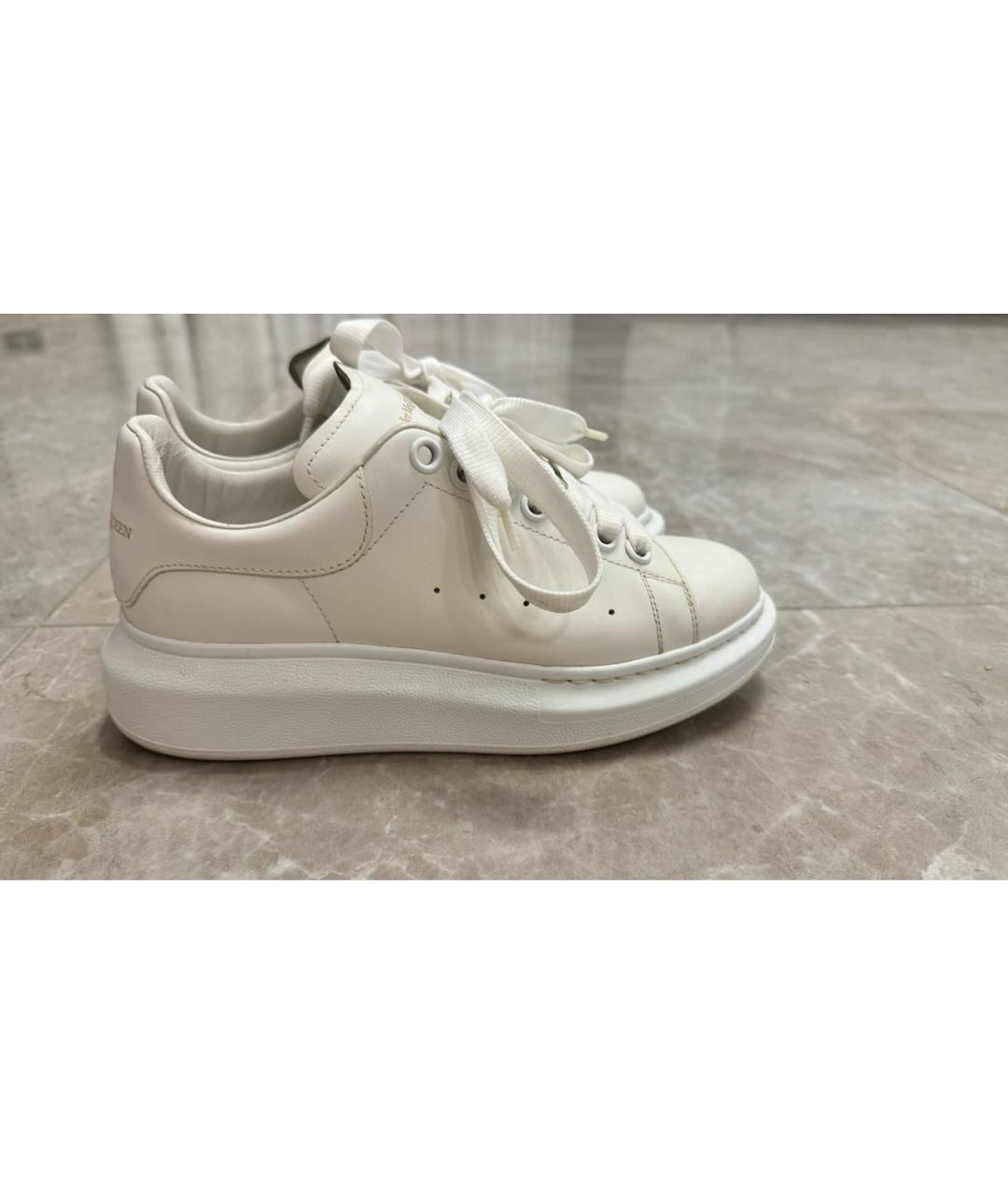 ALEXANDER MCQUEEN Белые кожаные кеды, фото 6