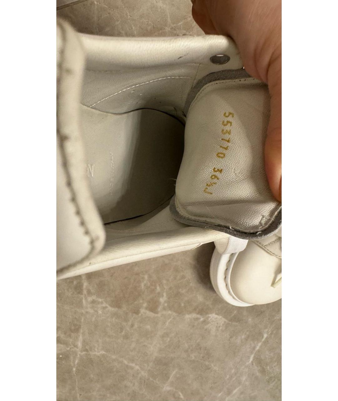 ALEXANDER MCQUEEN Белые кожаные кеды, фото 5