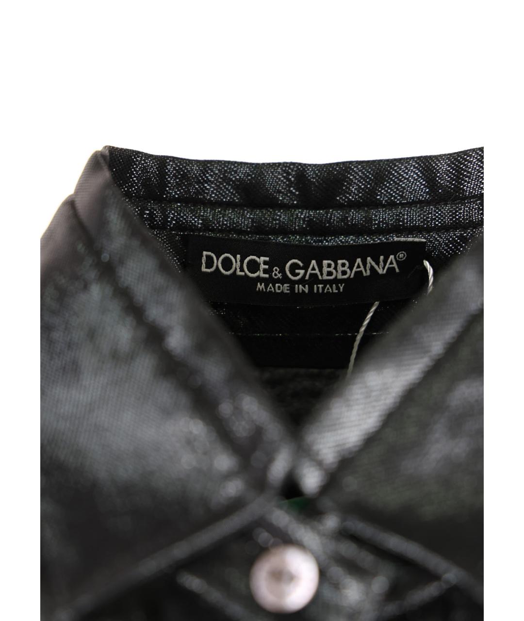 DOLCE&GABBANA Черная шелковая рубашка, фото 3