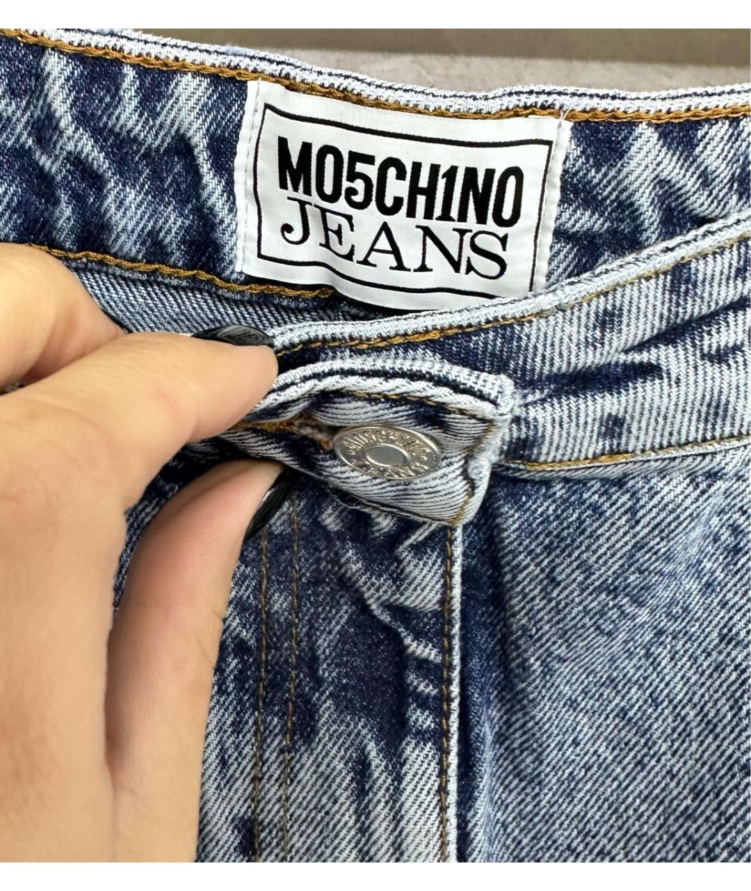 MOSCHINO Голубая деним юбка миди, фото 6