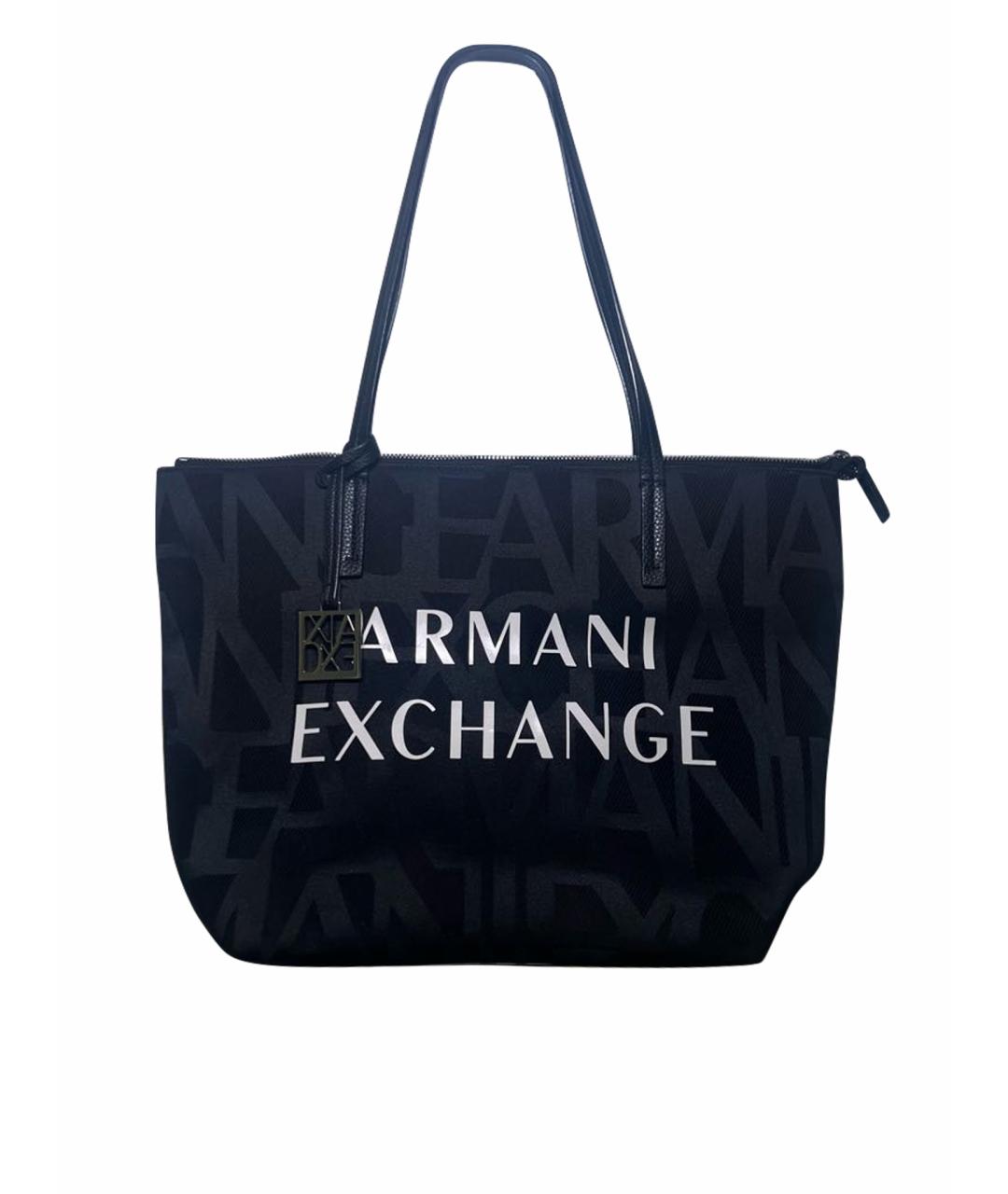 ARMANI EXCHANGE Антрацитовая синтетическая сумка через плечо, фото 1