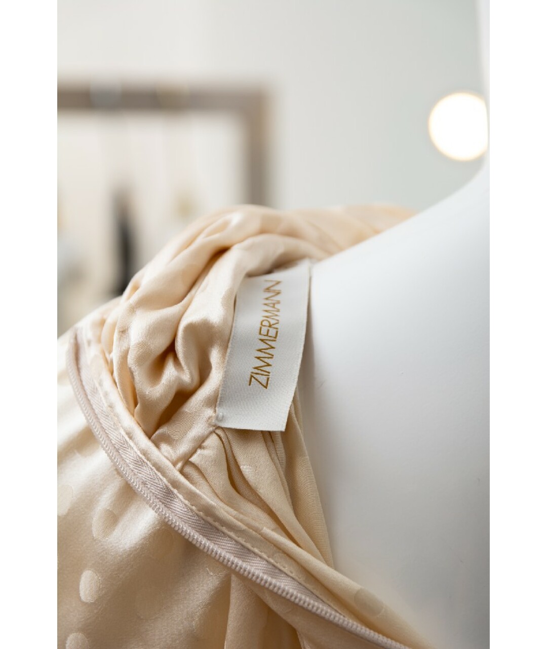 ZIMMERMANN Бежевое шелковое платье, фото 6