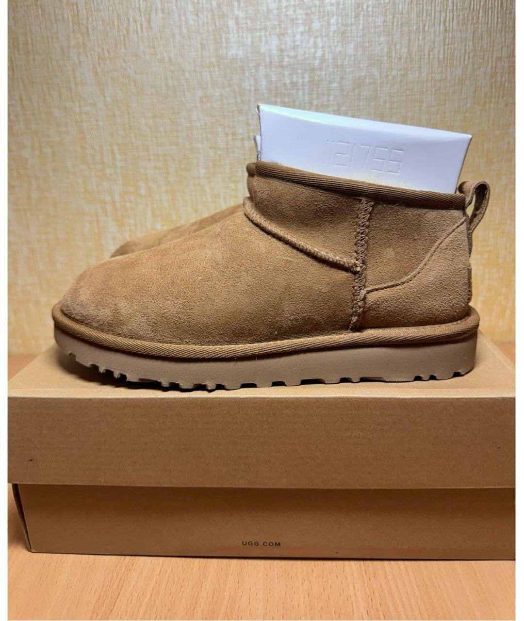 UGG AUSTRALIA Оранжевое замшевые ботинки, фото 7