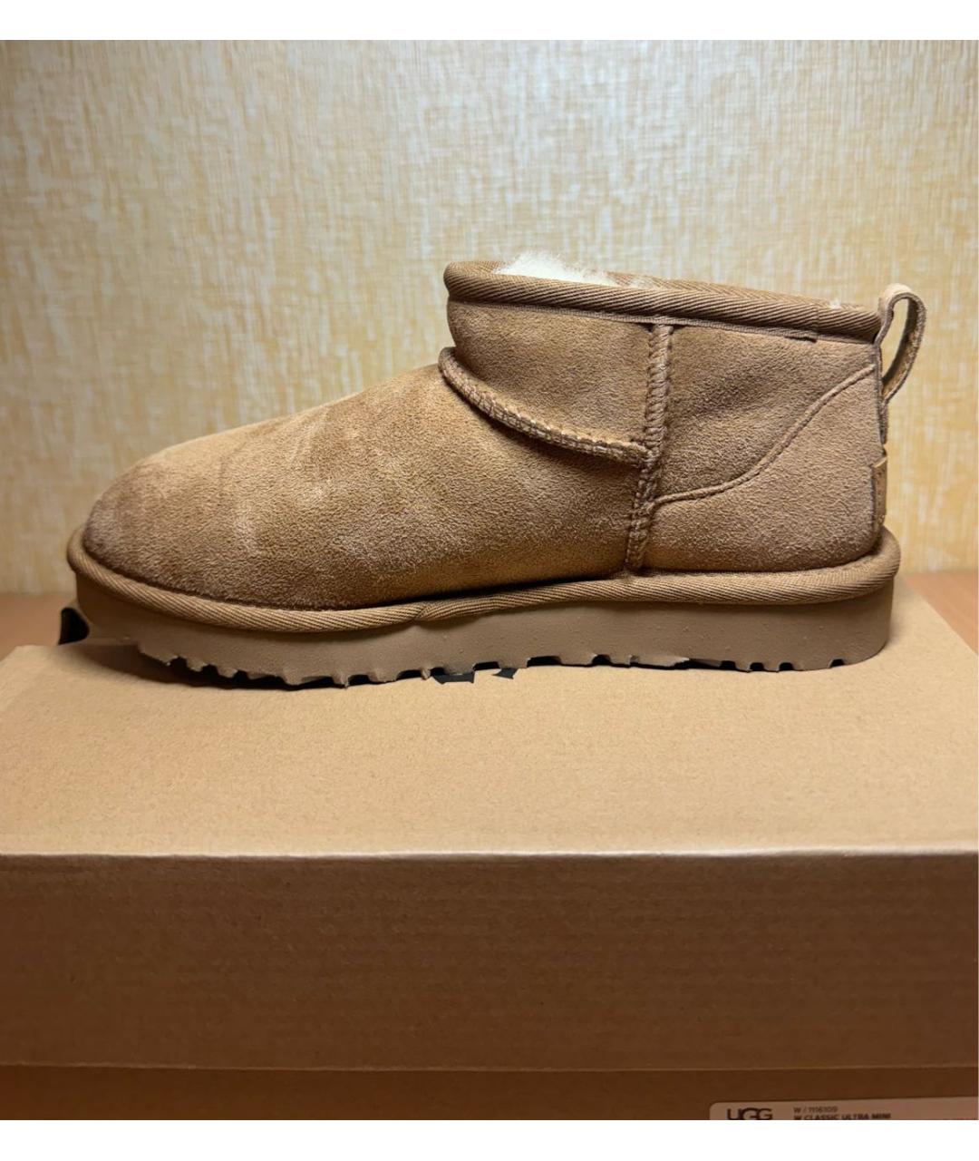 UGG AUSTRALIA Оранжевое замшевые ботинки, фото 8