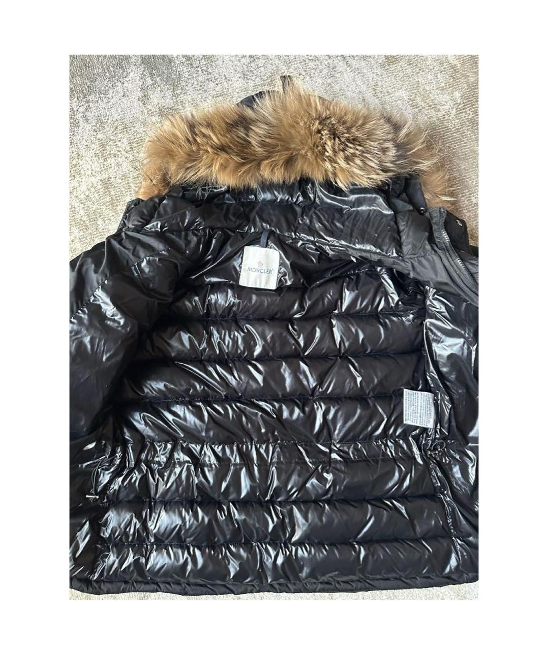 MONCLER Черный пуховик, фото 3