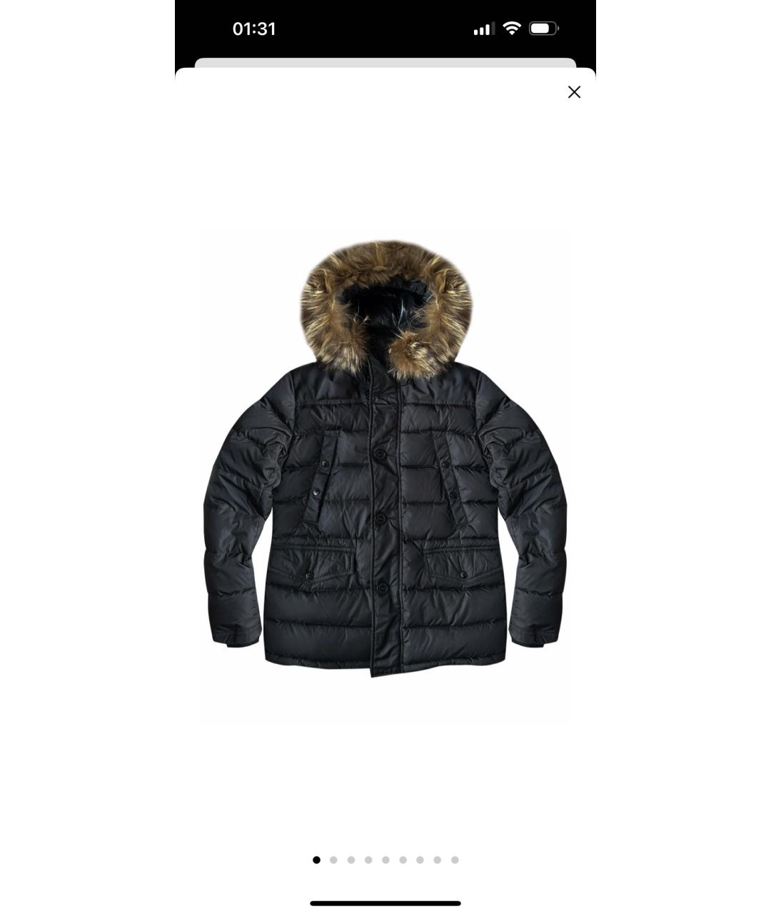 MONCLER Черный пуховик, фото 9