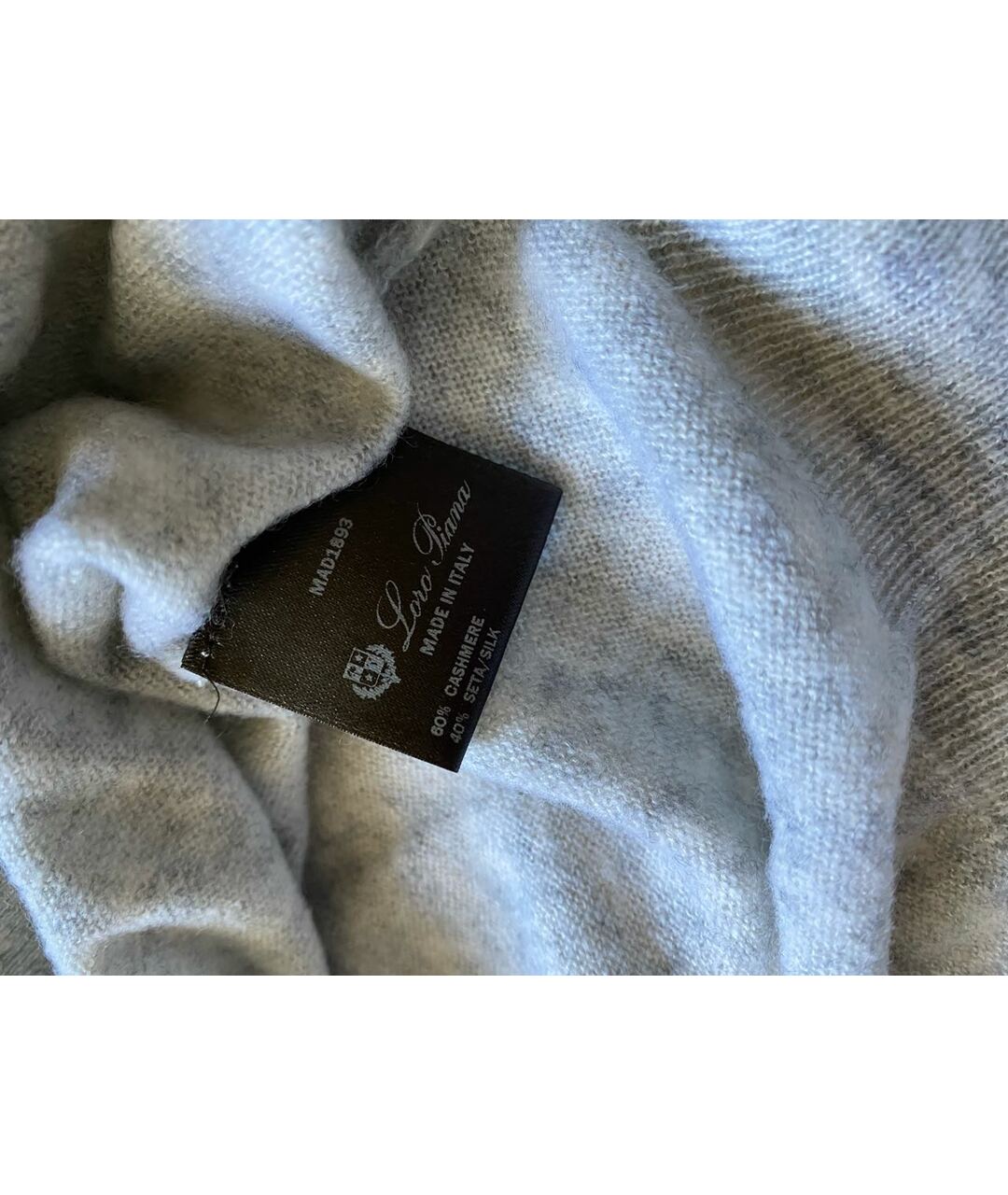 LORO PIANA Серый кашемировый джемпер / свитер, фото 5