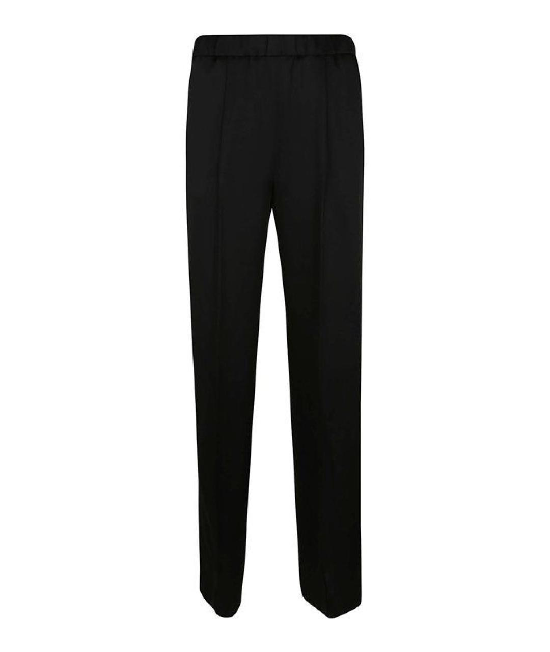 JIL SANDER Черные ацетатные прямые брюки, фото 1