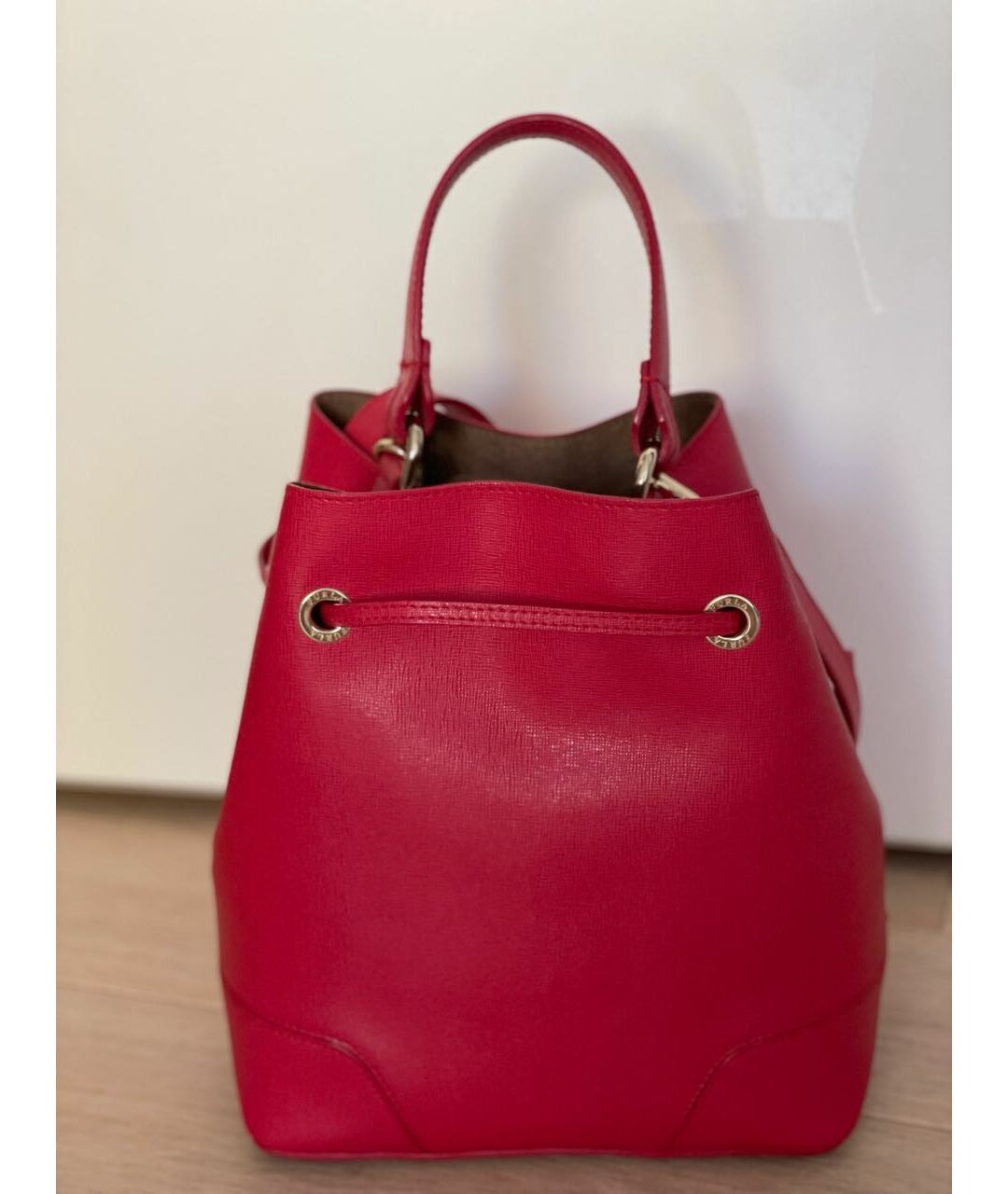 FURLA Красная кожаная сумка на плечо, фото 3