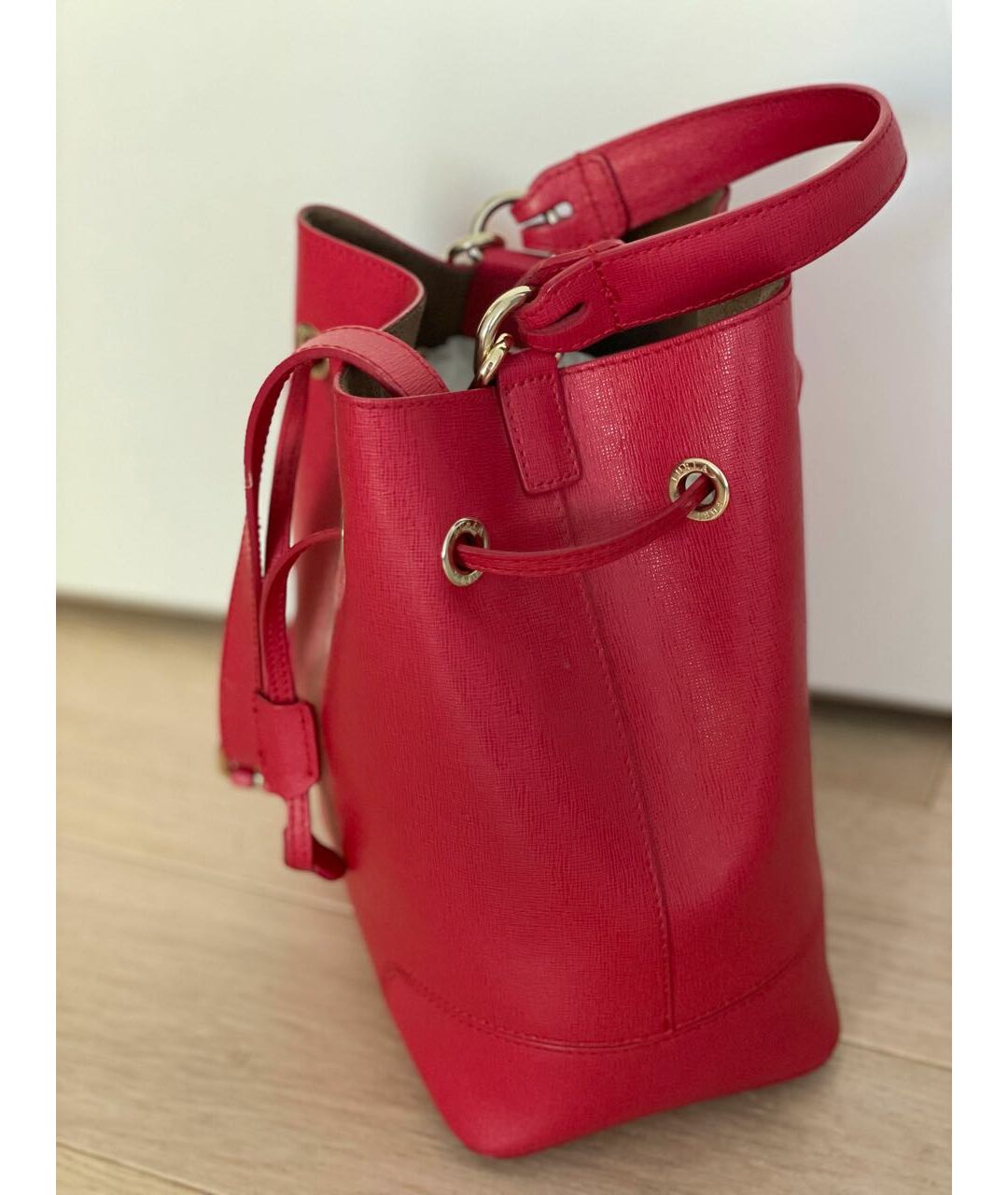 FURLA Красная кожаная сумка на плечо, фото 2