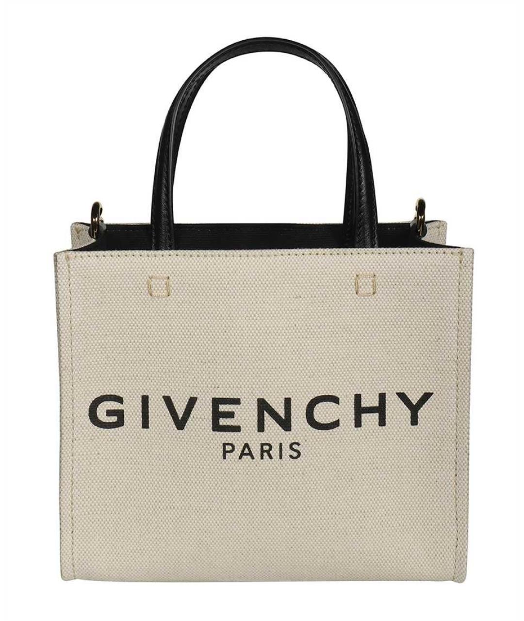 GIVENCHY Бежевая тканевая сумка тоут, фото 1