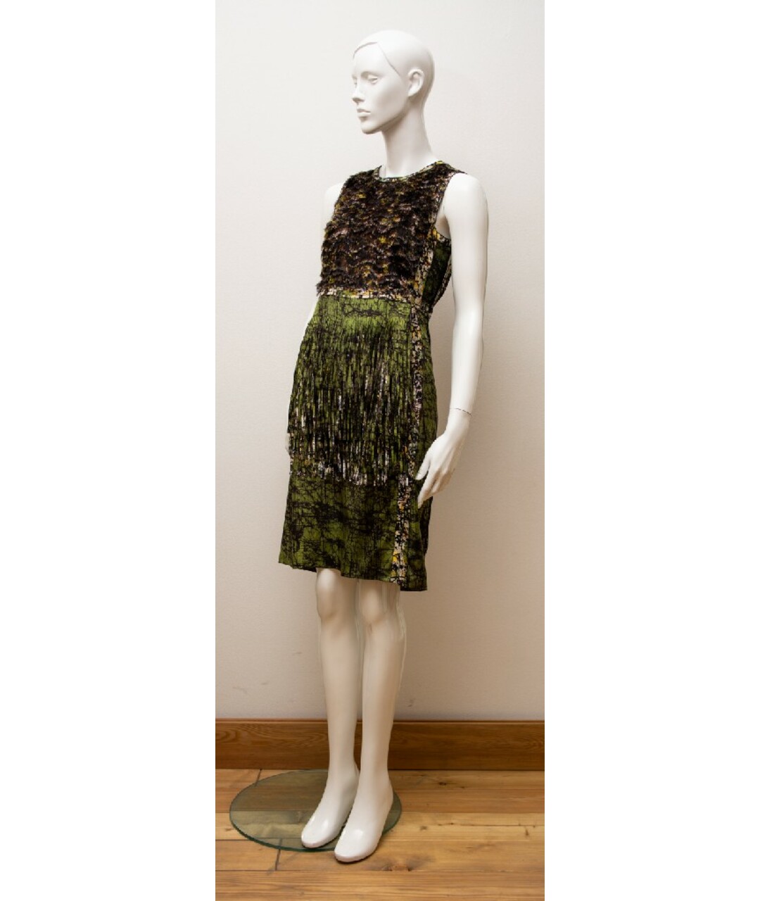 BOTTEGA VENETA Зеленые шелковое платье, фото 6