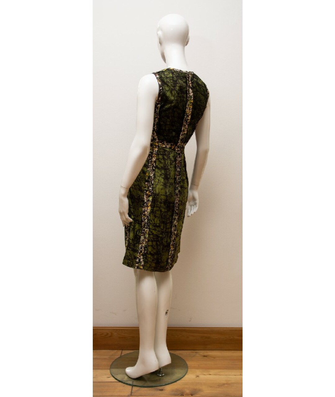 BOTTEGA VENETA Зеленые шелковое платье, фото 4