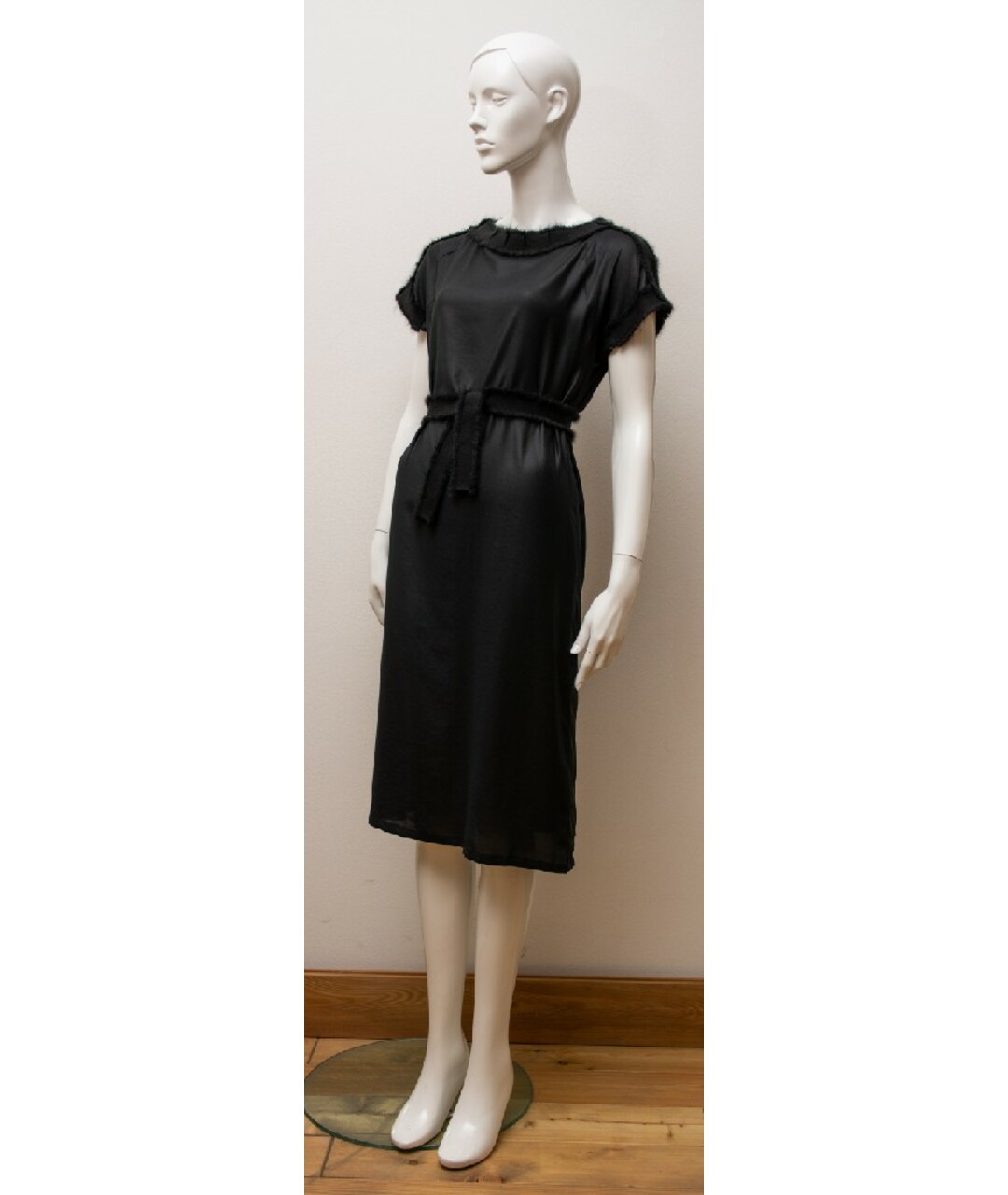 BOTTEGA VENETA Черное полиэстеровое платье, фото 6