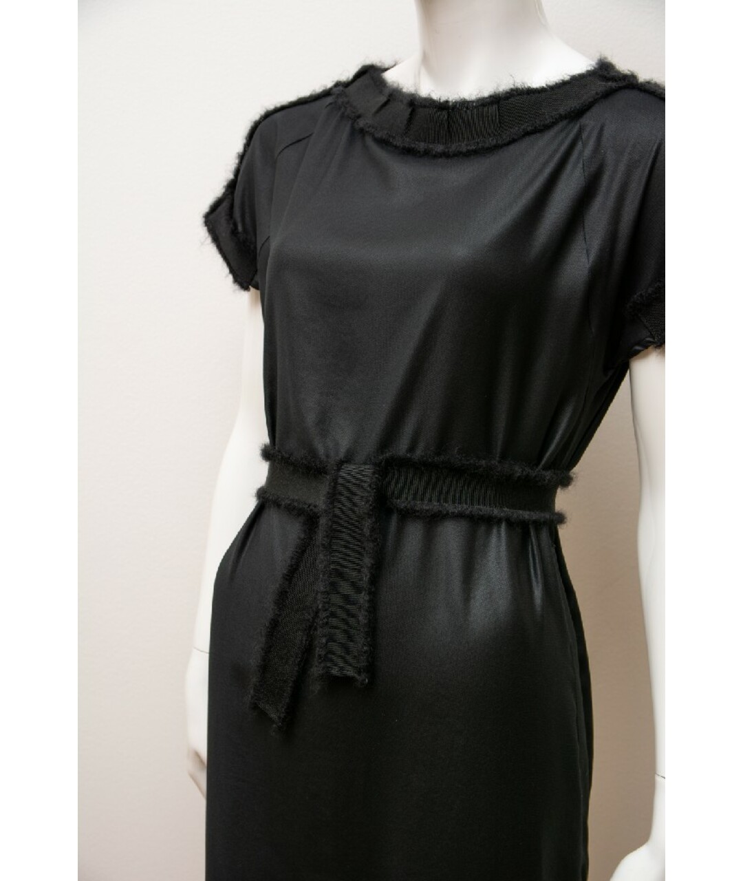 BOTTEGA VENETA Черное полиэстеровое платье, фото 3
