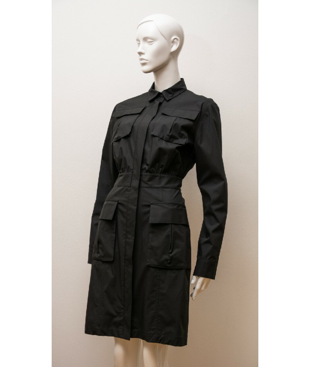 BOTTEGA VENETA Черное хлопковое платье, фото 2