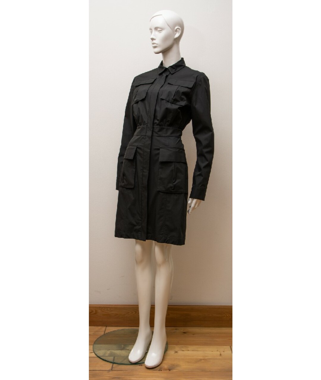 BOTTEGA VENETA Черное хлопковое платье, фото 7