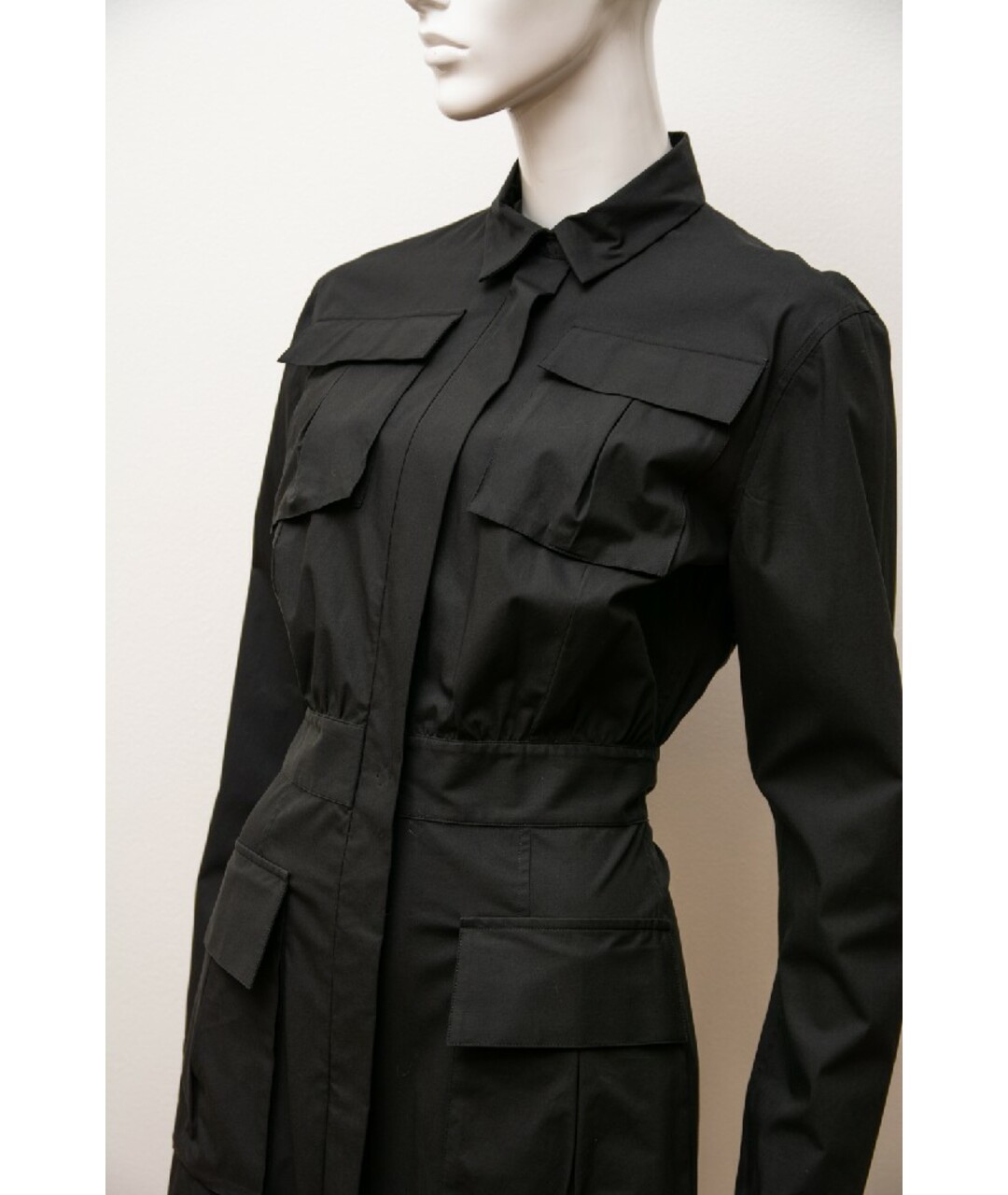 BOTTEGA VENETA Черное хлопковое платье, фото 3
