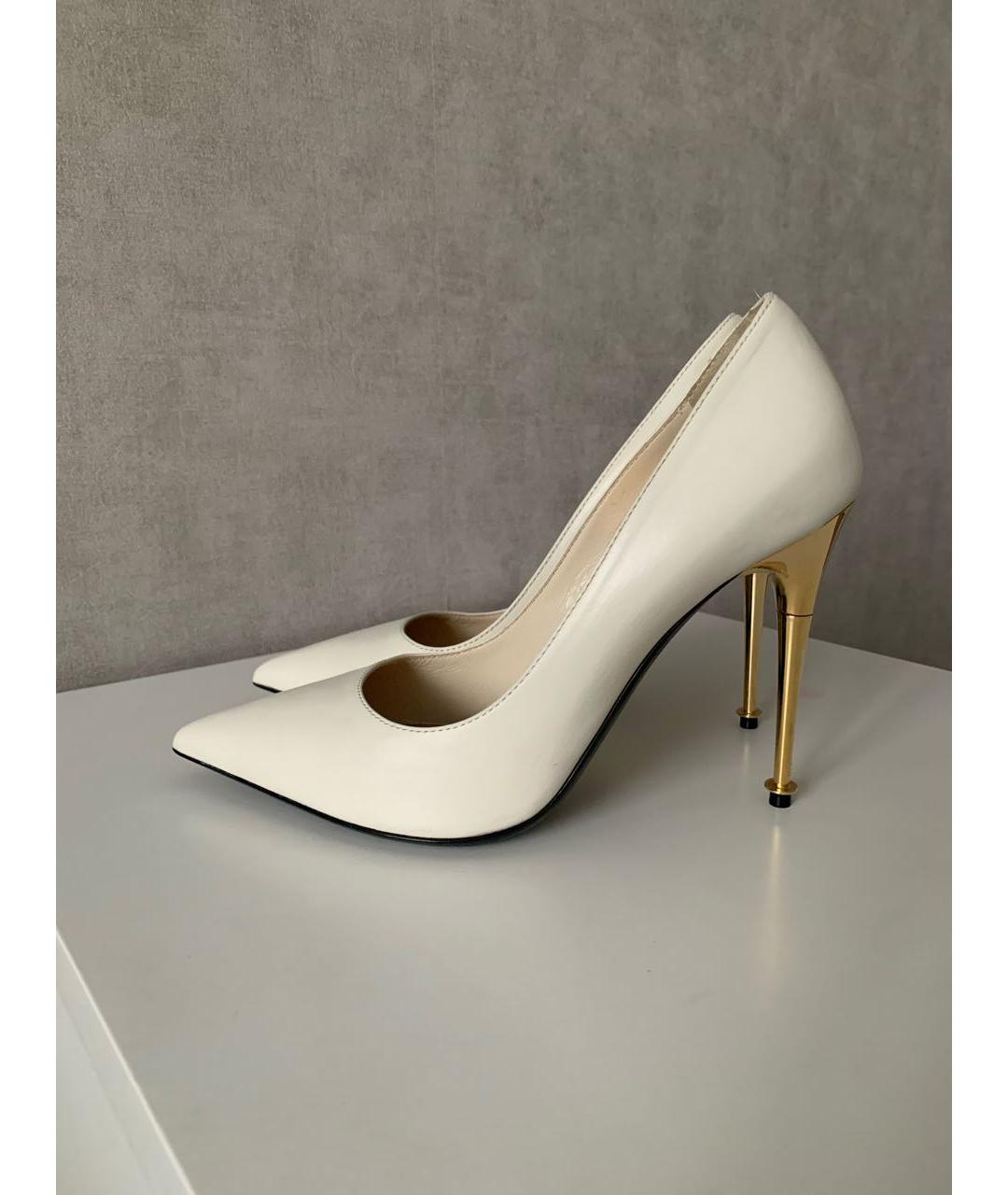 TOM FORD Белые кожаные туфли, фото 9