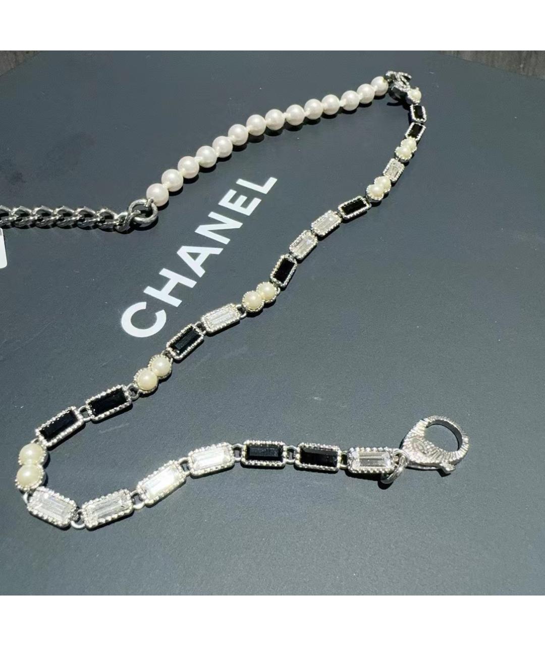 CHANEL Белое колье из бисера, фото 5