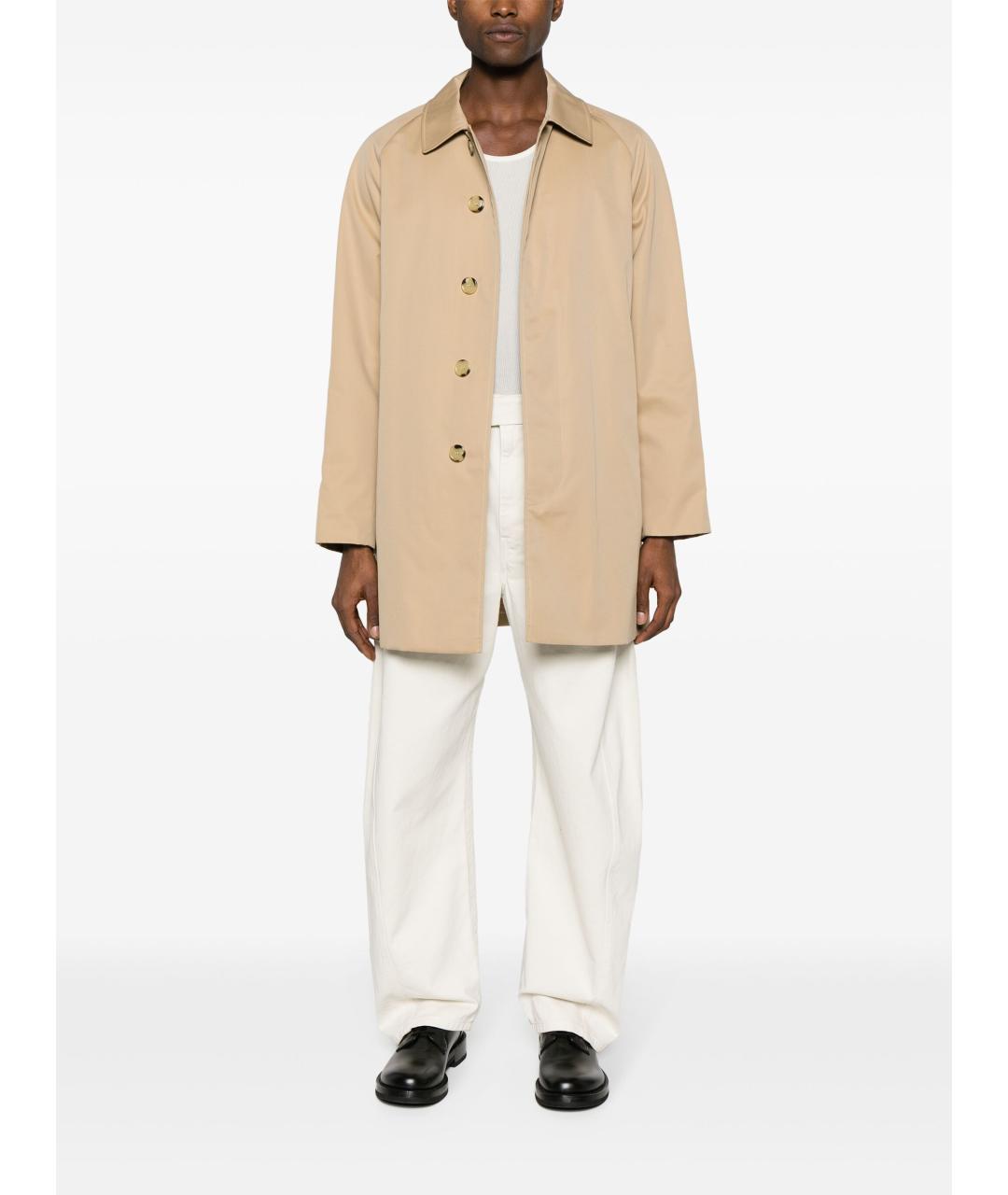 BURBERRY Бежевое хлопковое пальто, фото 2