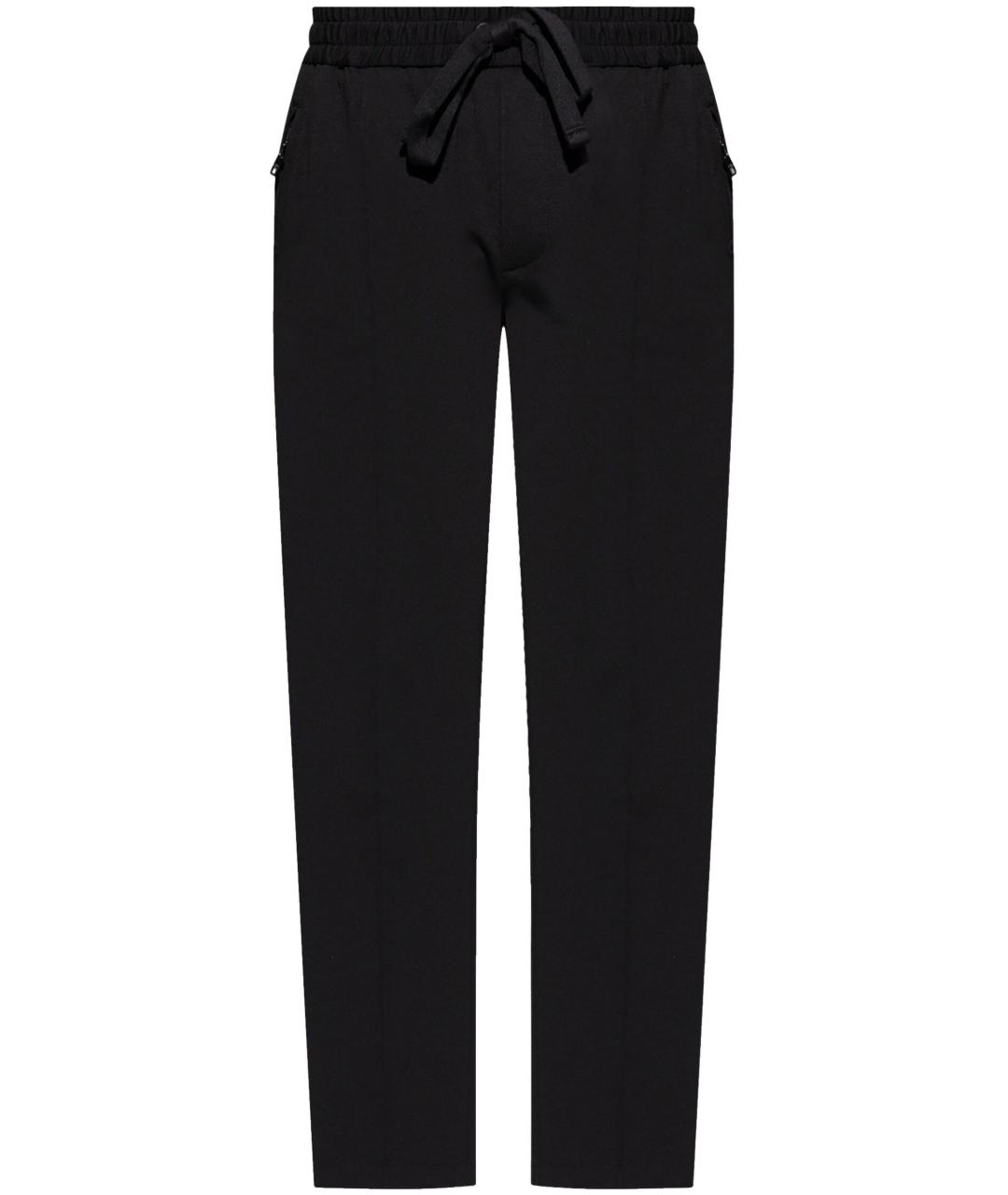 DOLCE&GABBANA Черные хлопковые повседневные брюки, фото 1
