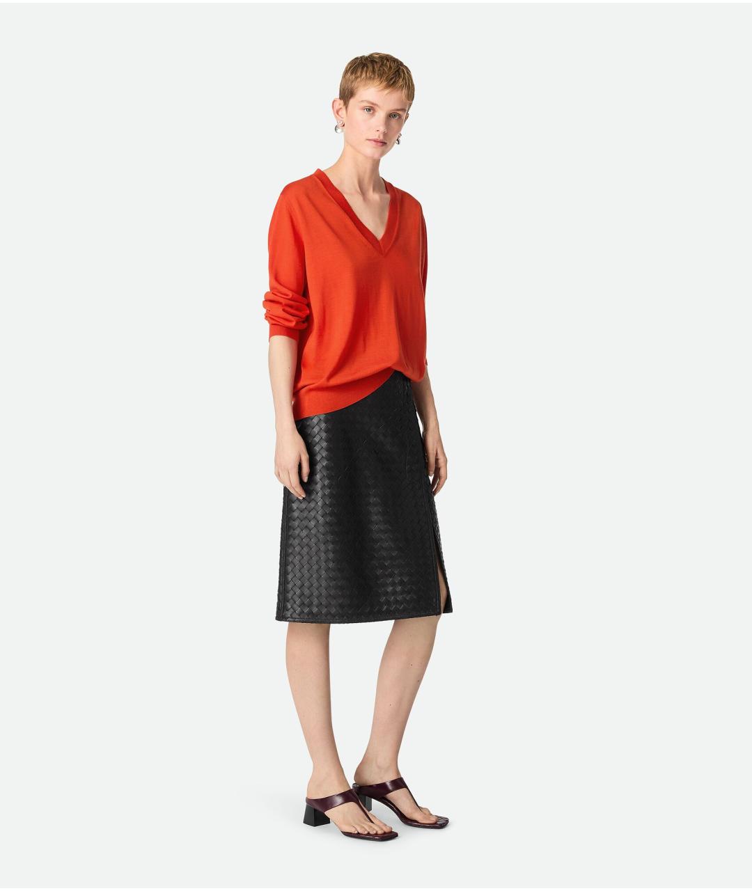 BOTTEGA VENETA Оранжевый кашемировый джемпер / свитер, фото 3