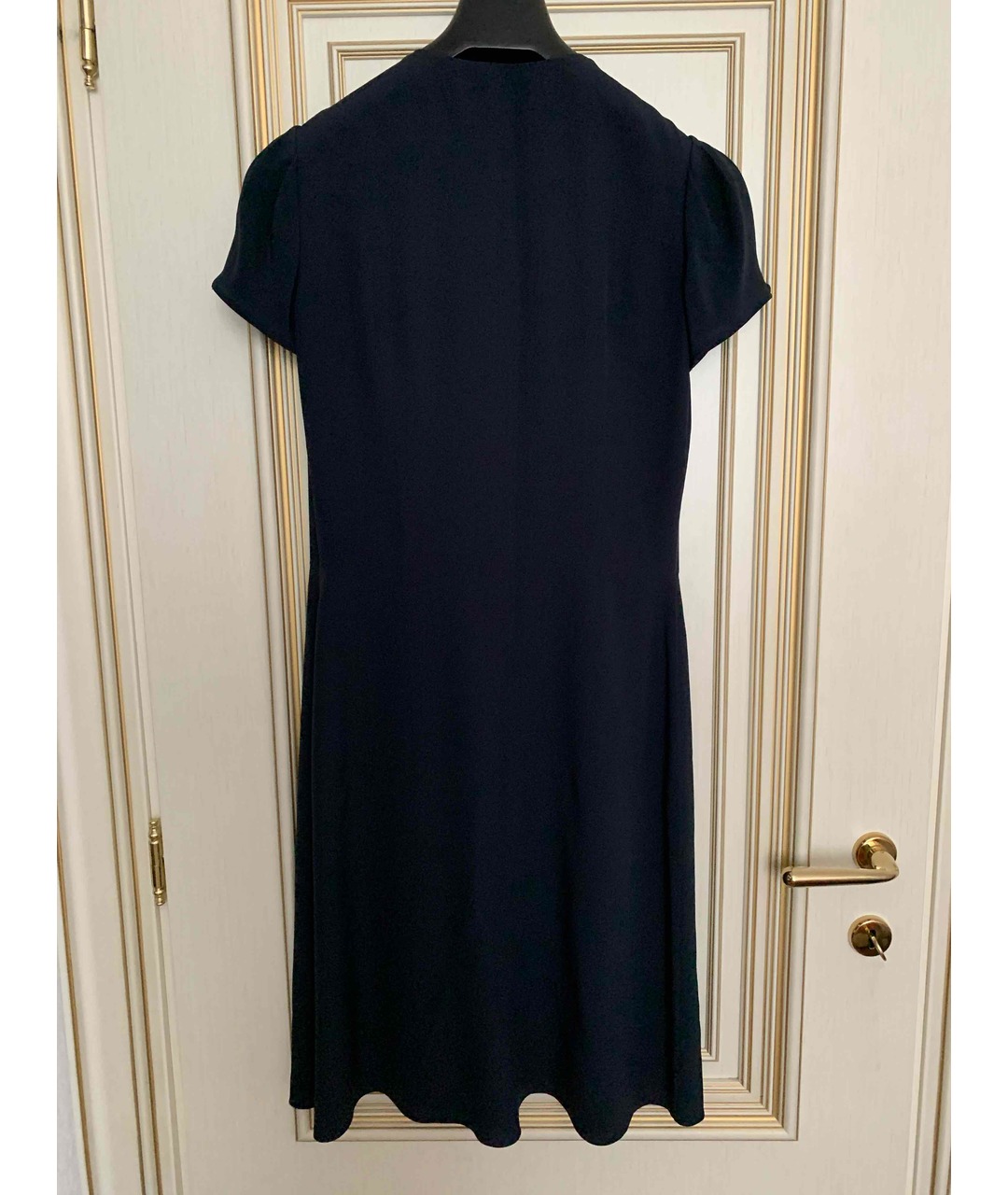 RALPH LAUREN COLLECTION Темно-синее шелковое коктейльное платье, фото 2