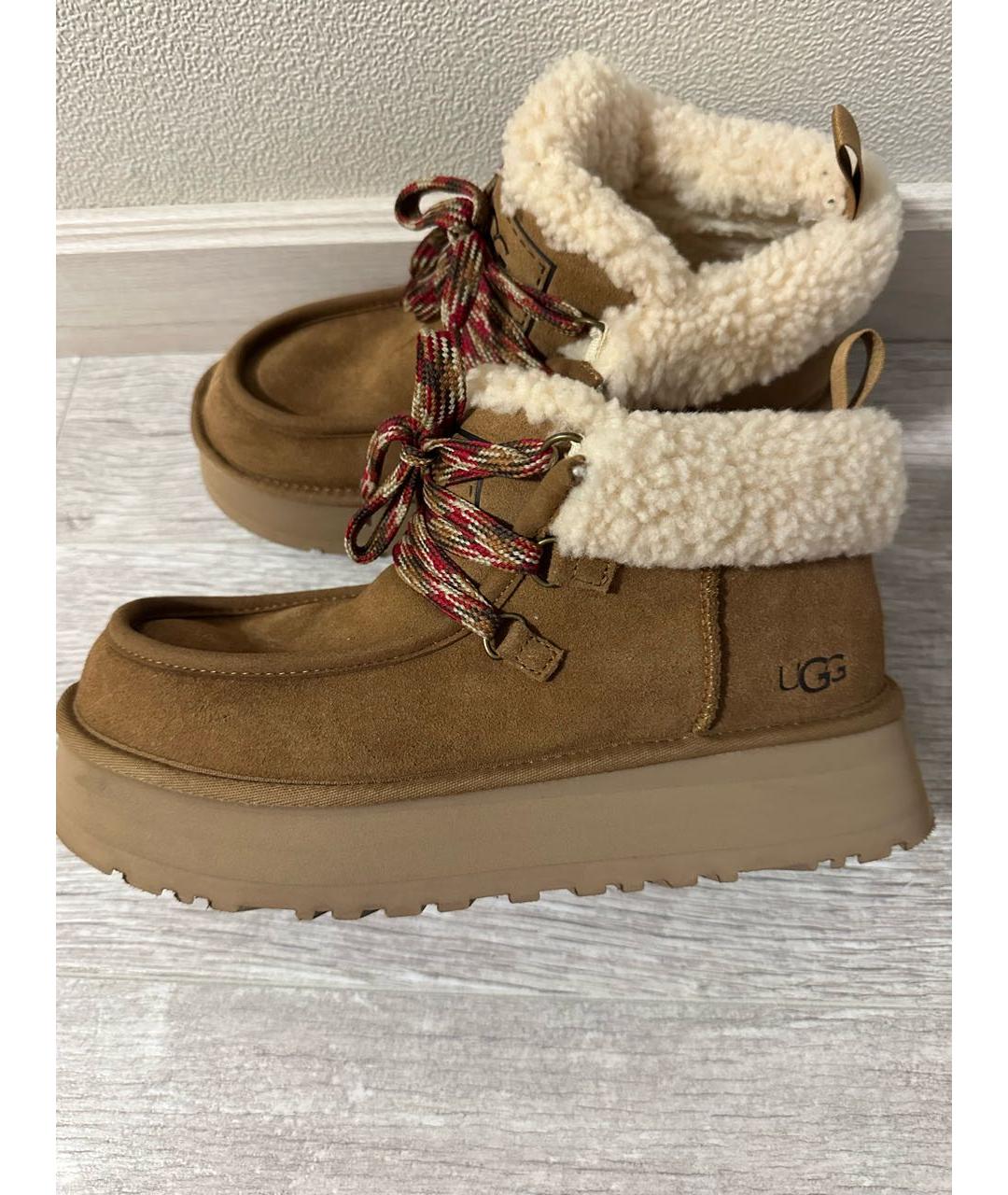 UGG AUSTRALIA Коричневые замшевые ботинки, фото 6