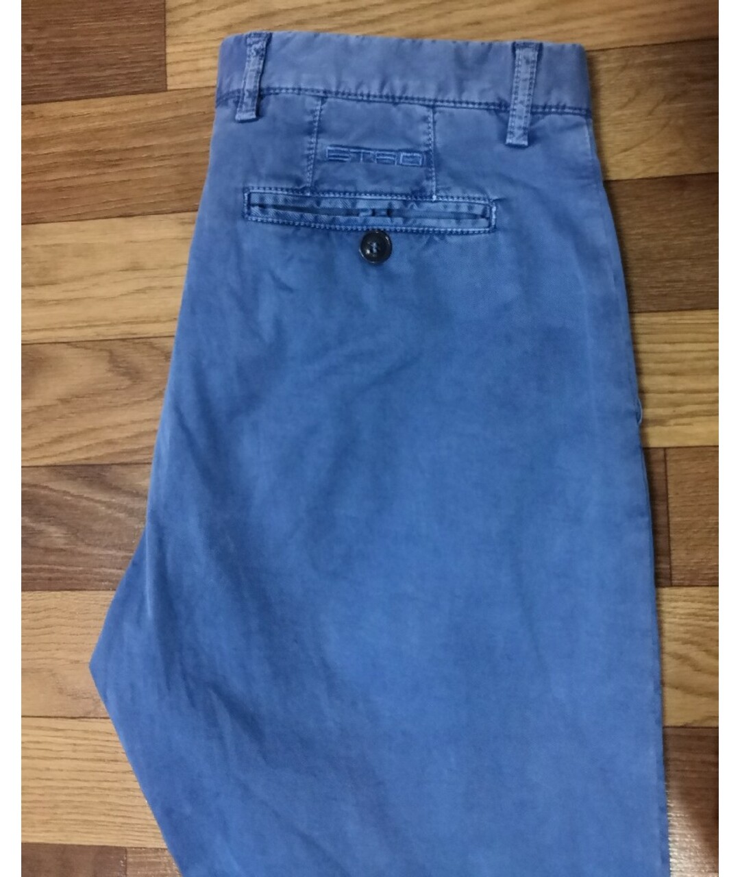 ETRO Голубые хлопко-эластановые брюки чинос, фото 5