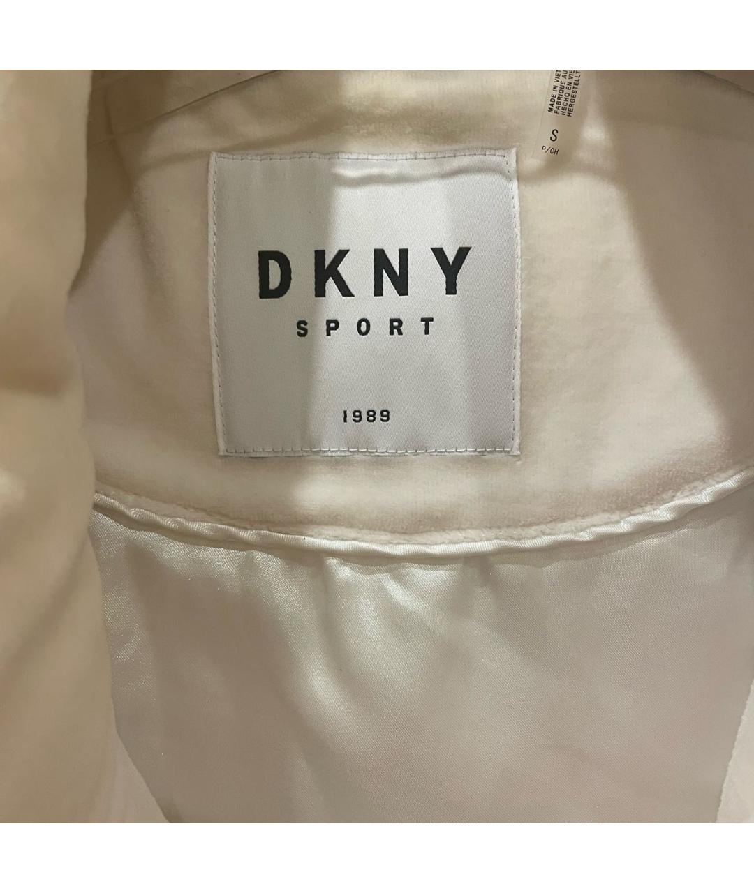 DKNY Белый бархатный пуховик, фото 3