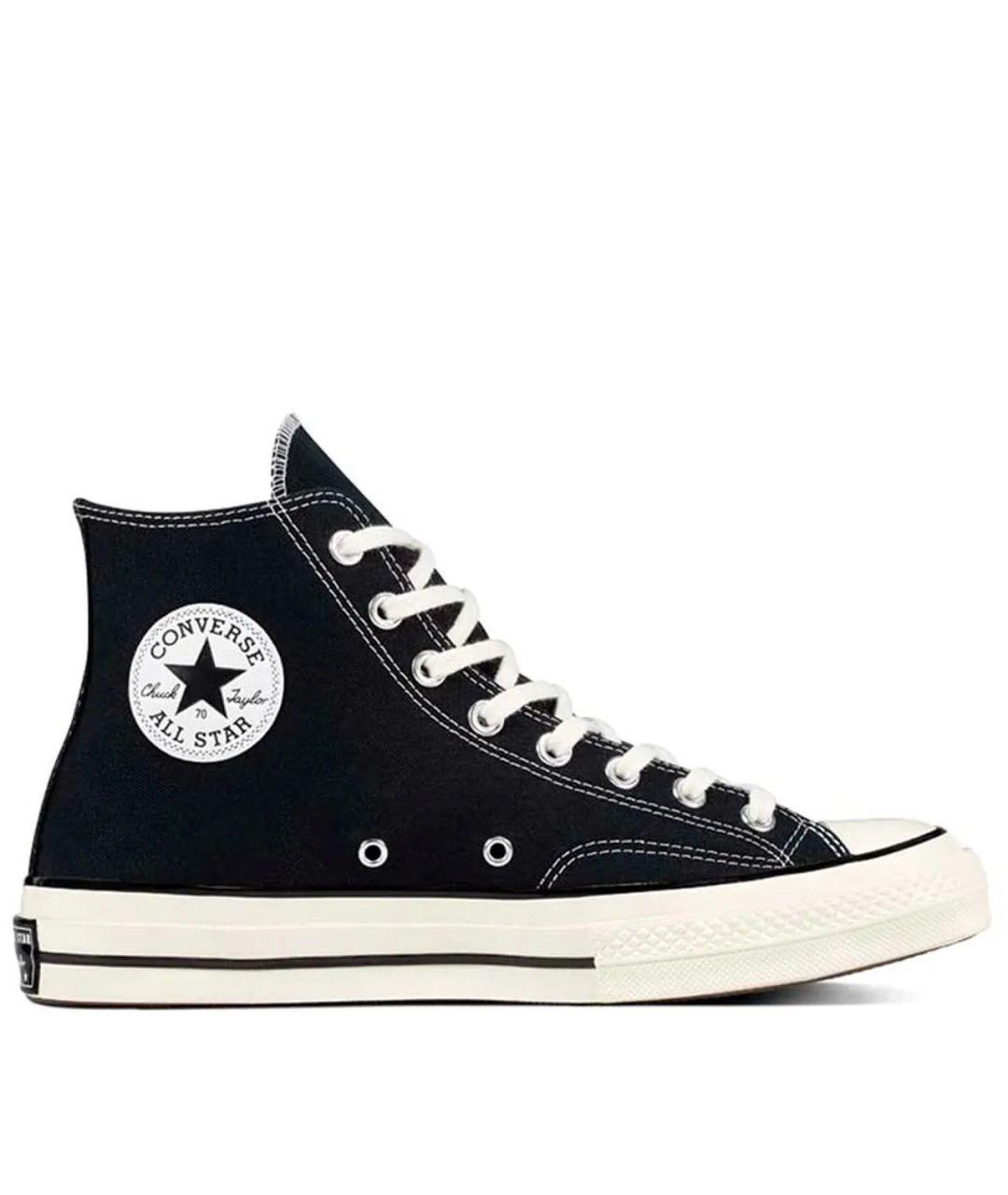 CONVERSE Черные текстильные высокие кроссовки / кеды, фото 7