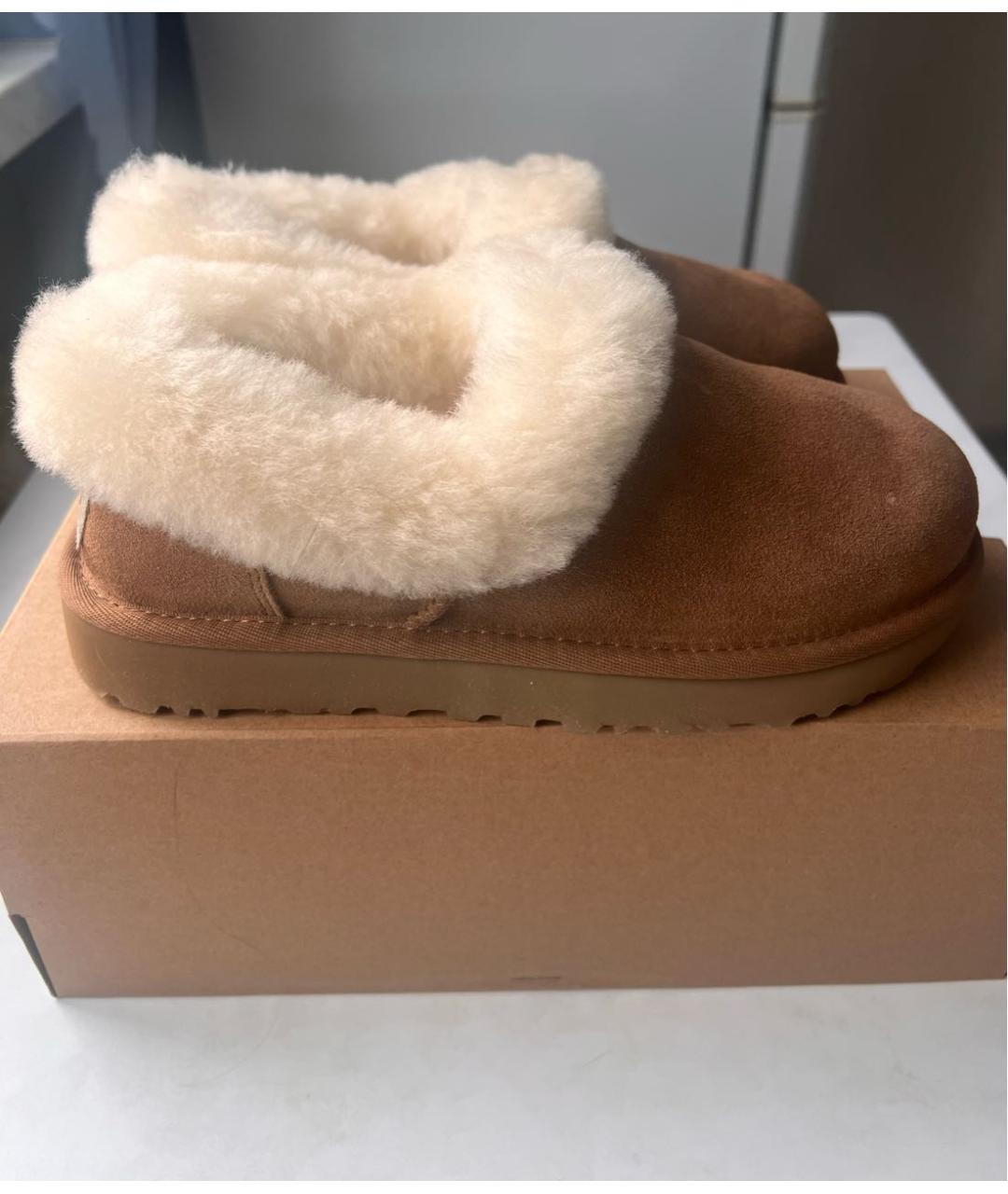 UGG AUSTRALIA Коричневые замшевые полусапоги, фото 8