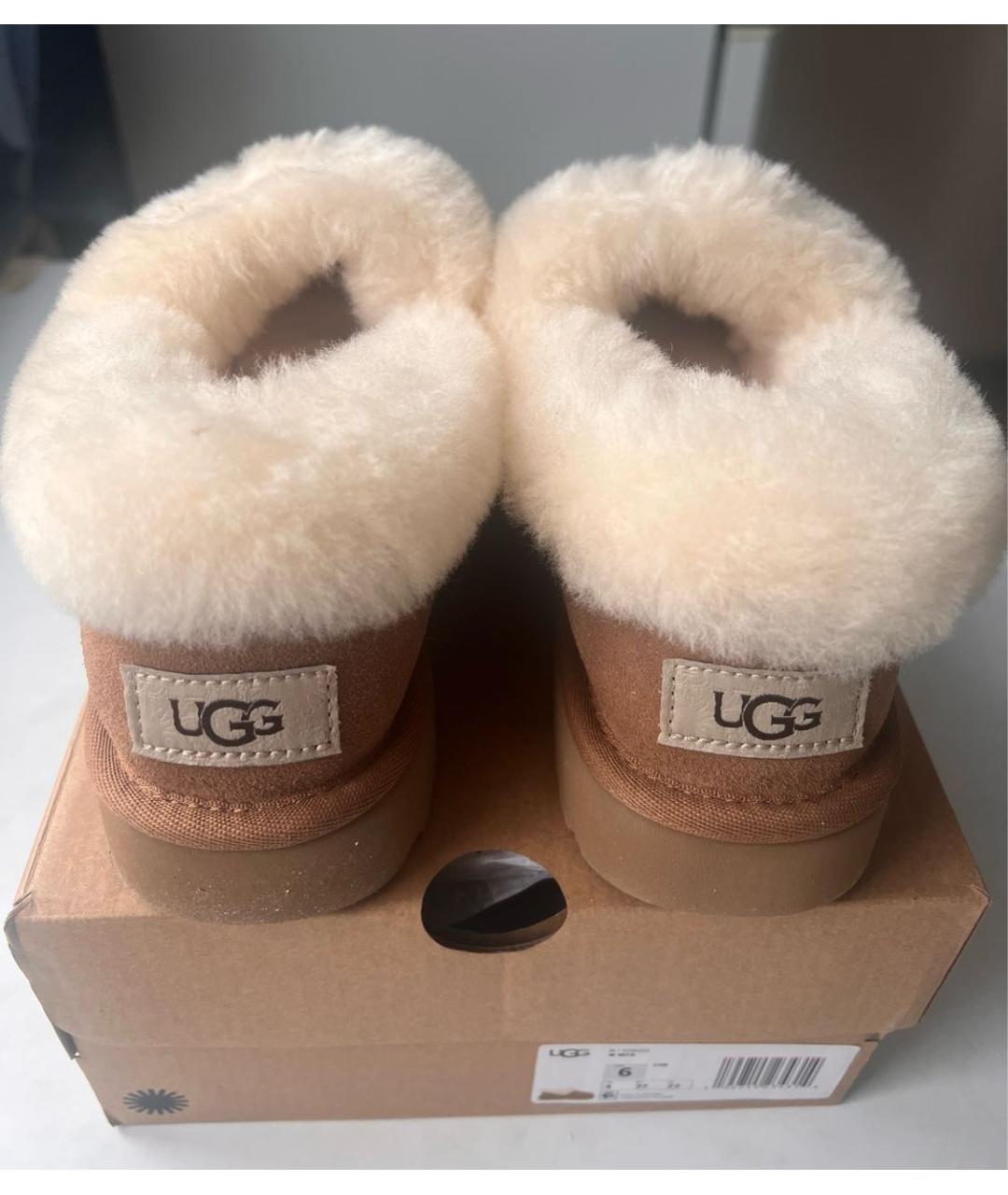 UGG AUSTRALIA Коричневые замшевые полусапоги, фото 4