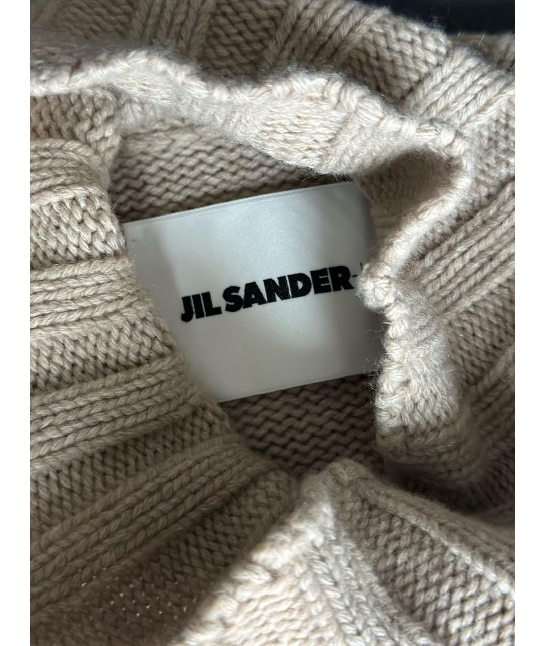 JIL SANDER Бежевый кашемировый джемпер / свитер, фото 3