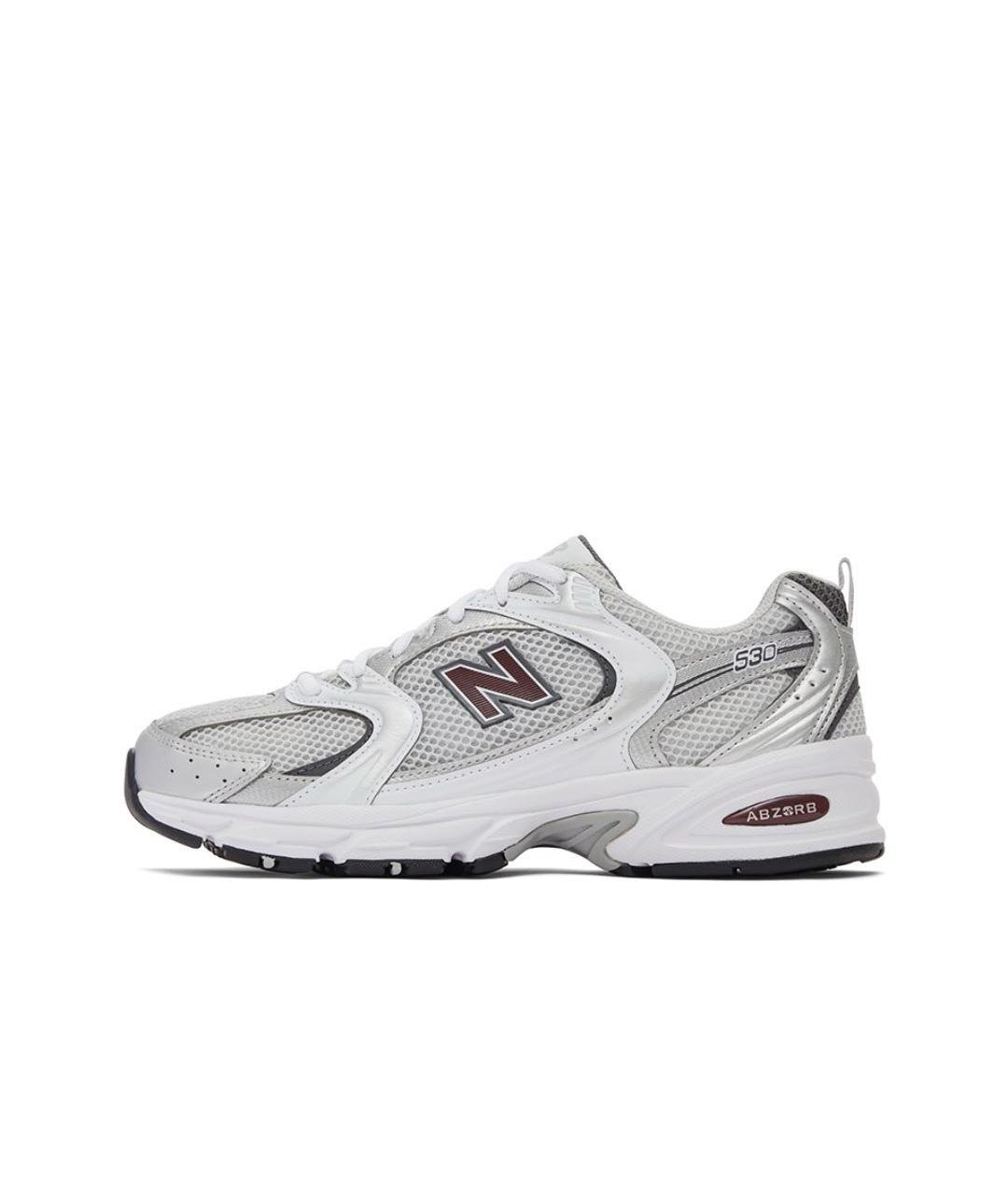 NEW BALANCE Белые текстильные кроссовки, фото 3