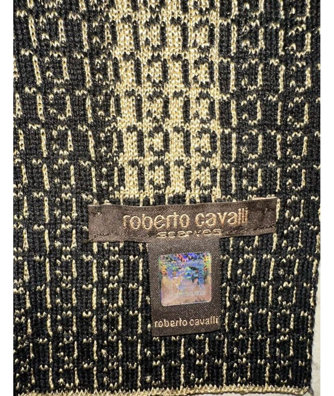 ROBERTO CAVALLI Черный шарф, фото 3