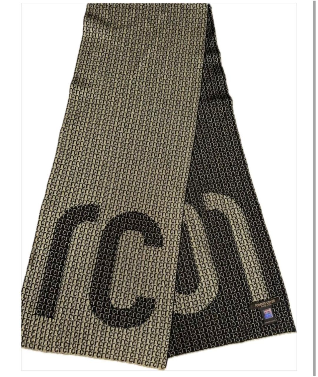 ROBERTO CAVALLI Черный шарф, фото 4