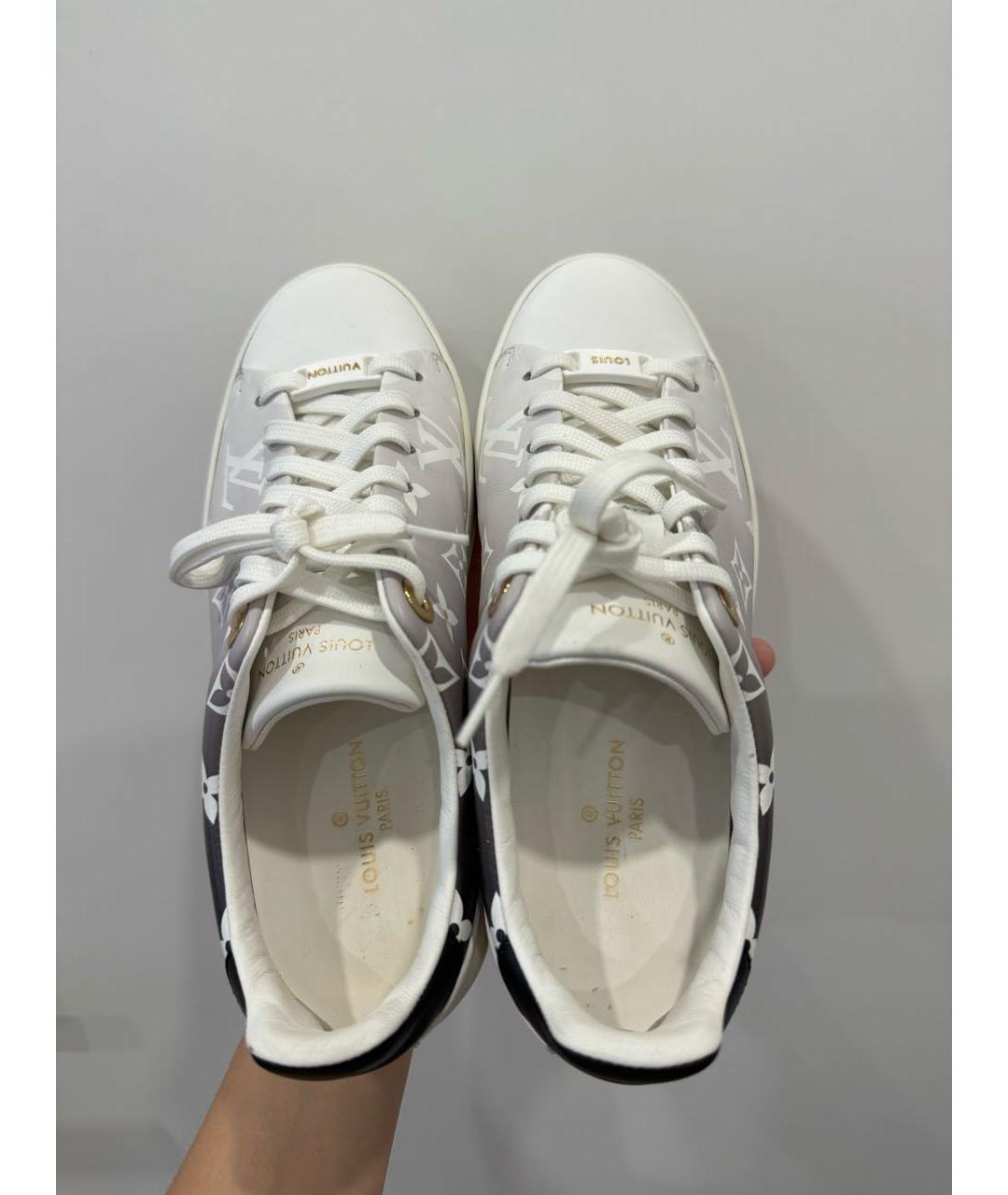 LOUIS VUITTON Белые кожаные кеды, фото 3