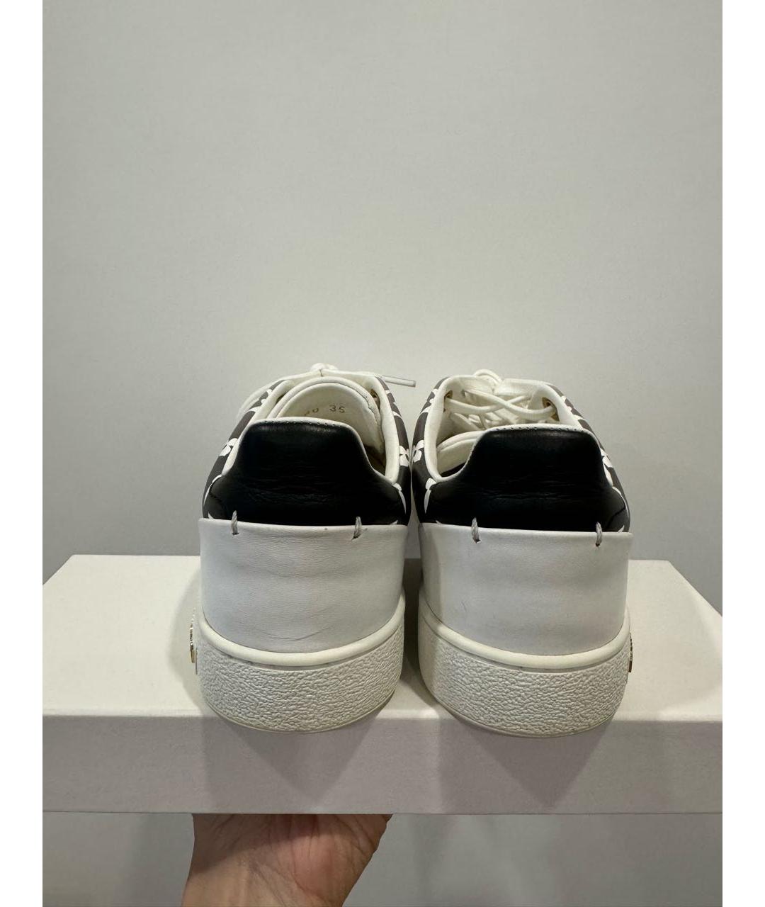 LOUIS VUITTON Белые кожаные кеды, фото 4